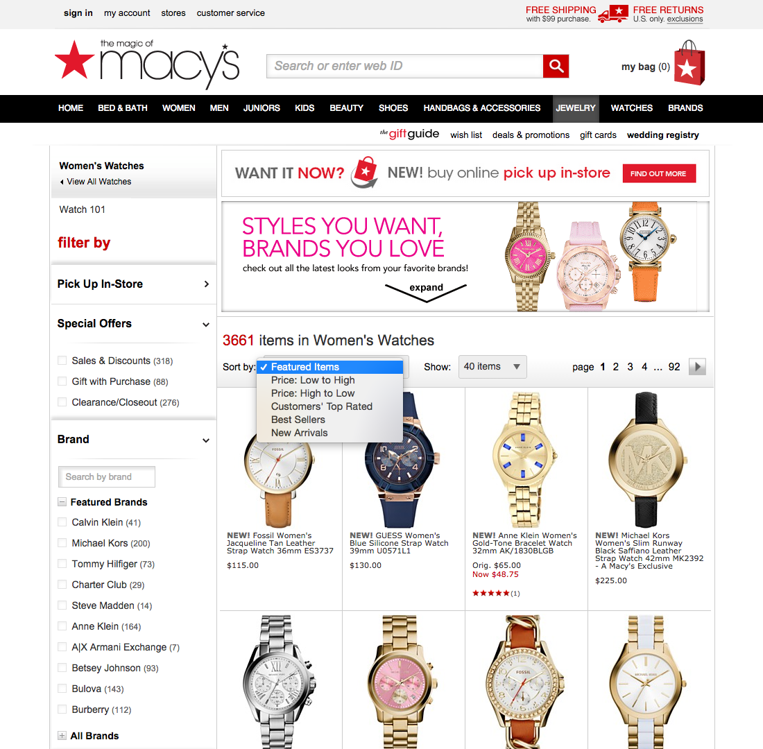 Desktop screenshot of Macy’s