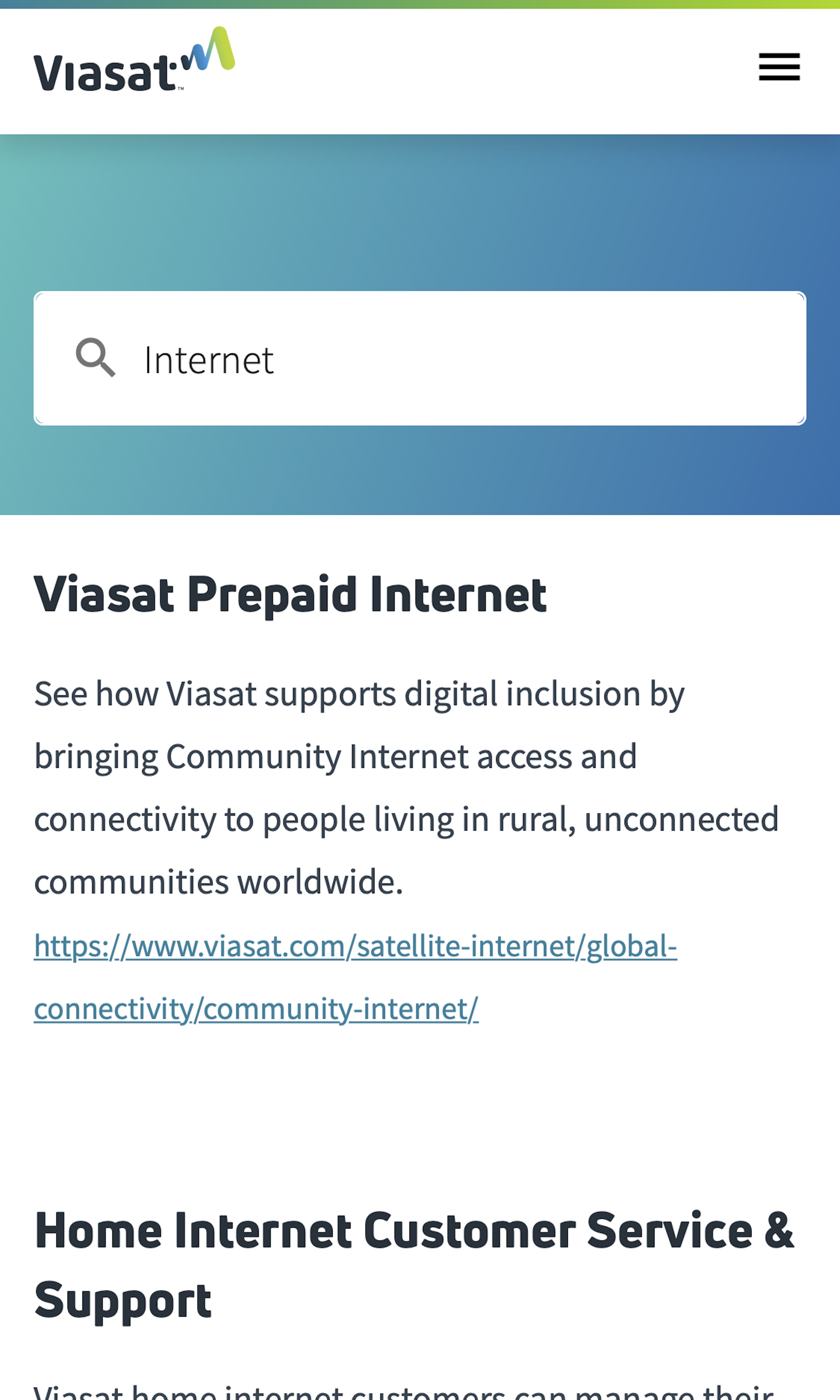 Mobile screenshot of Viasat