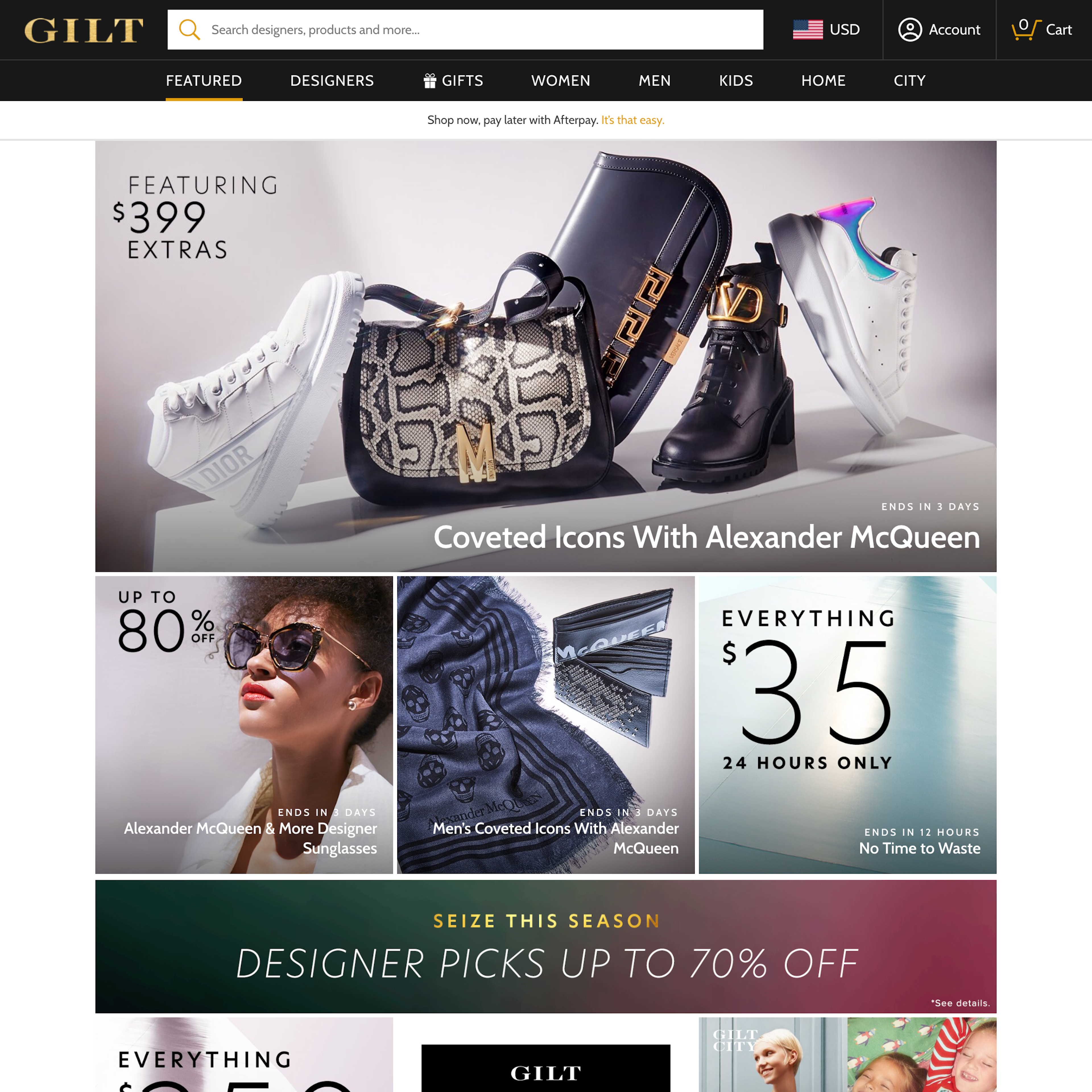 Desktop screenshot of Gilt