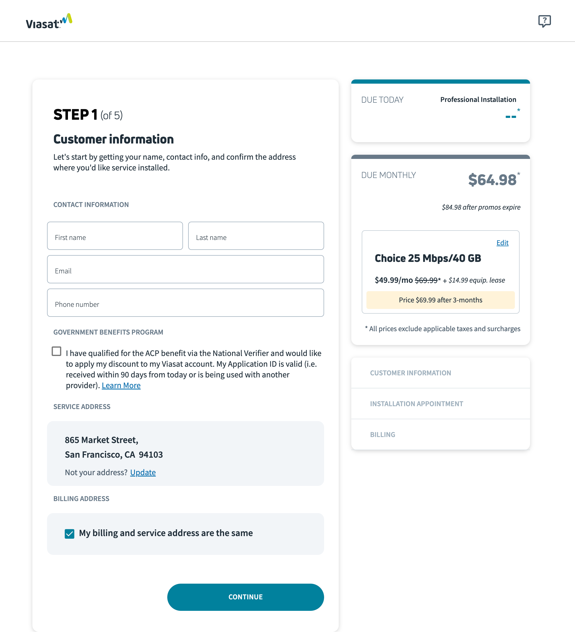 Desktop screenshot of Viasat