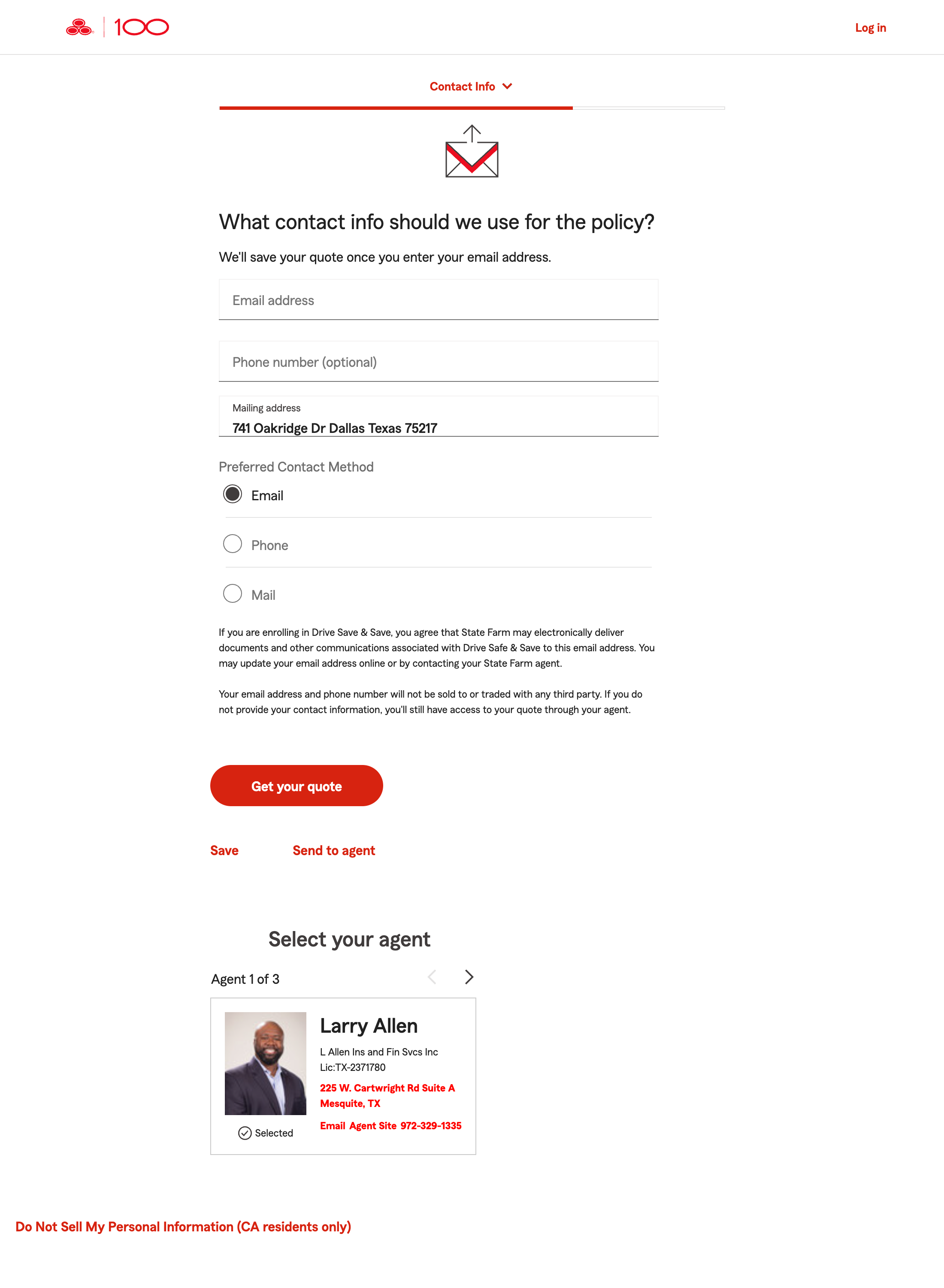 Desktop screenshot of State Farm