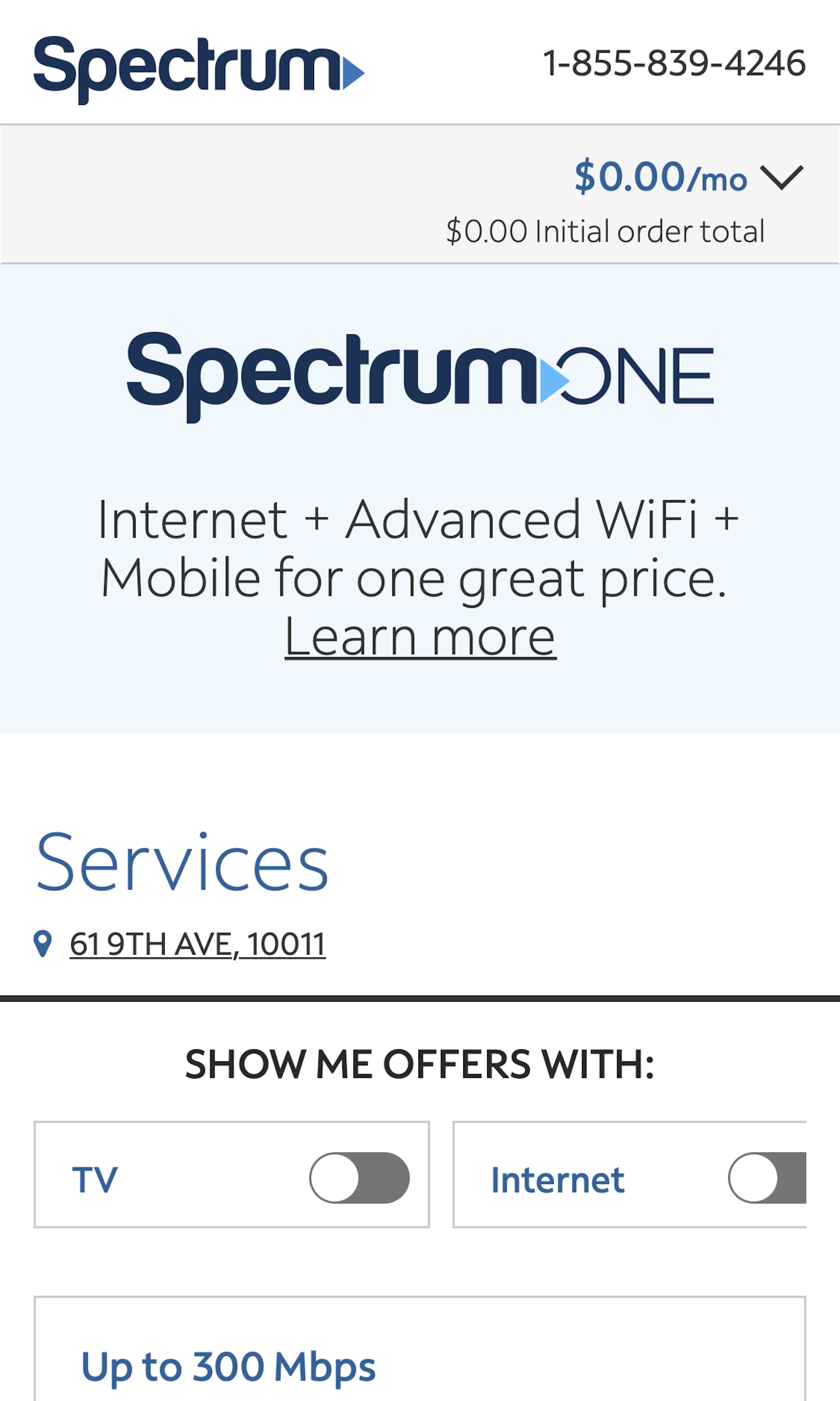 Mobile screenshot of Spectrum