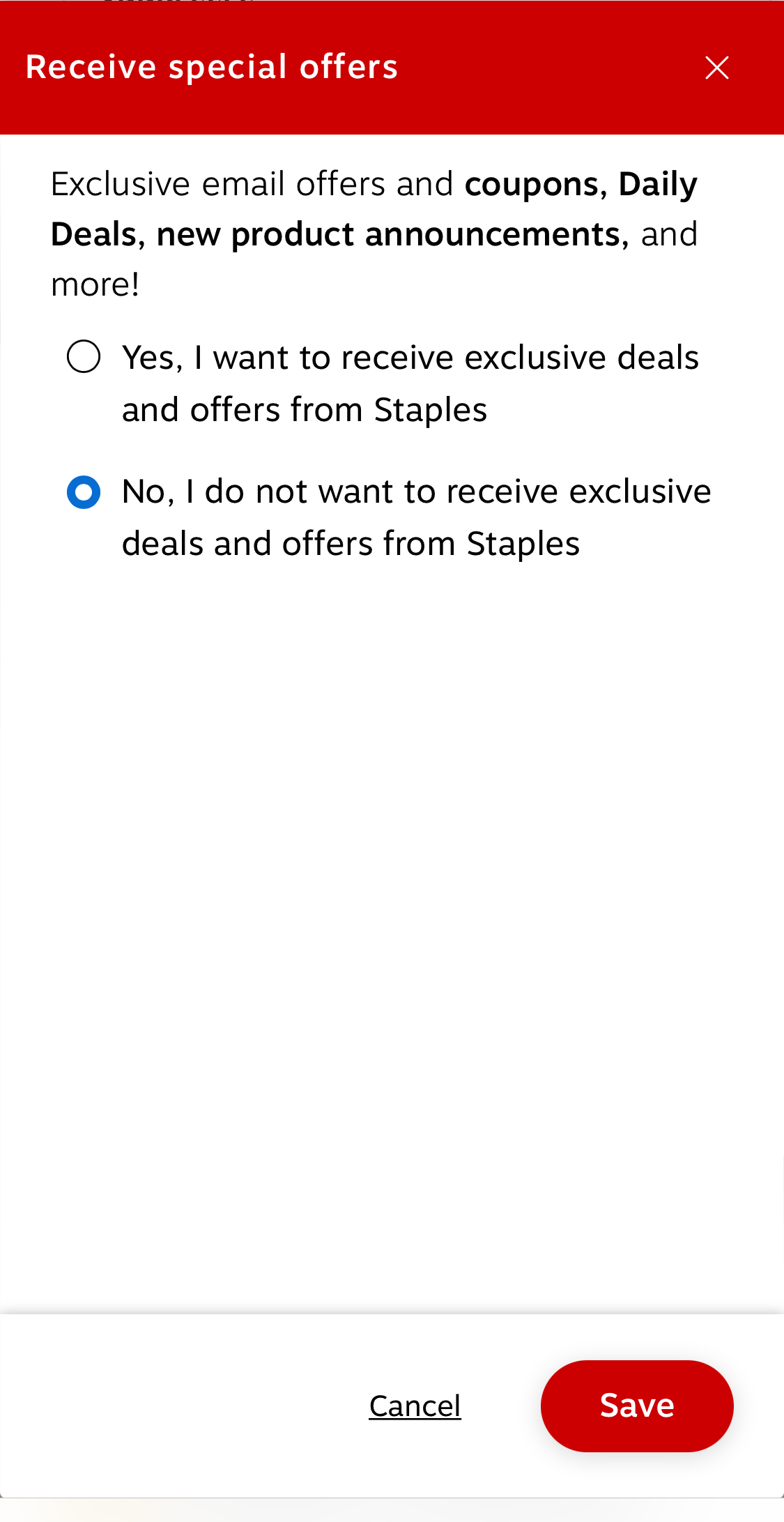Staples’ Mobile Newsletter Management 136 of 340 Newsletter