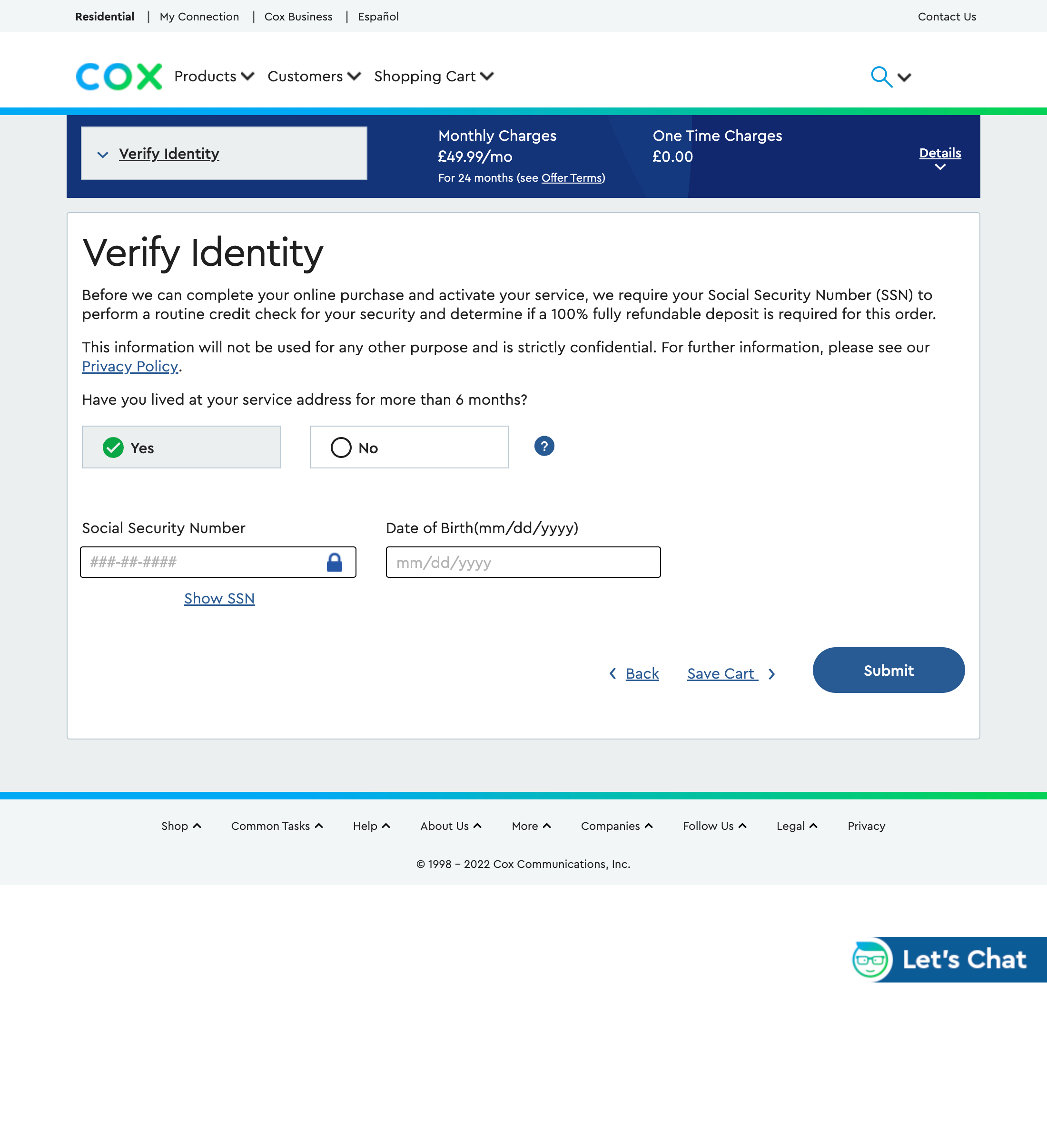 Desktop screenshot of COX