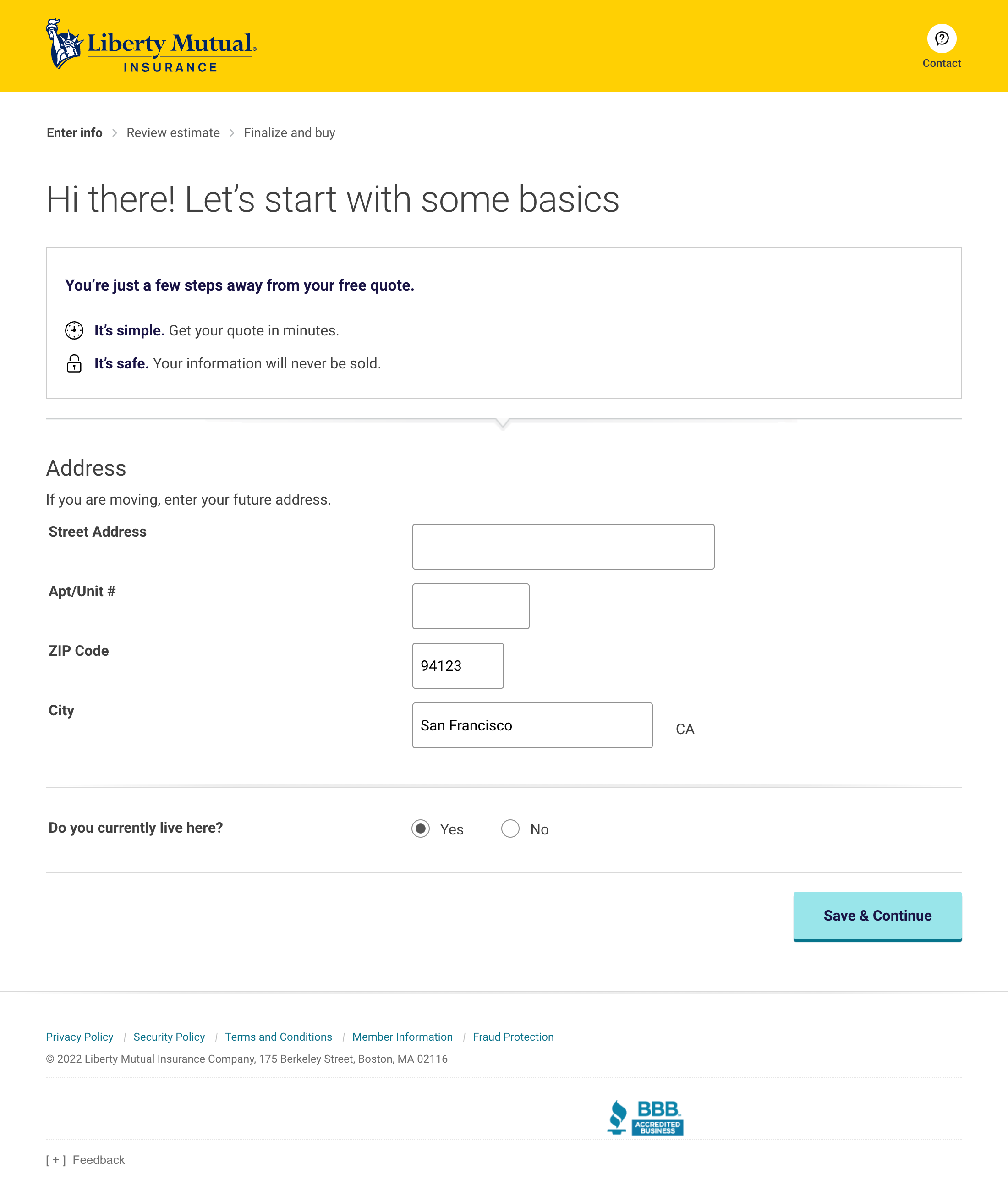 Desktop screenshot of Liberty Mutual