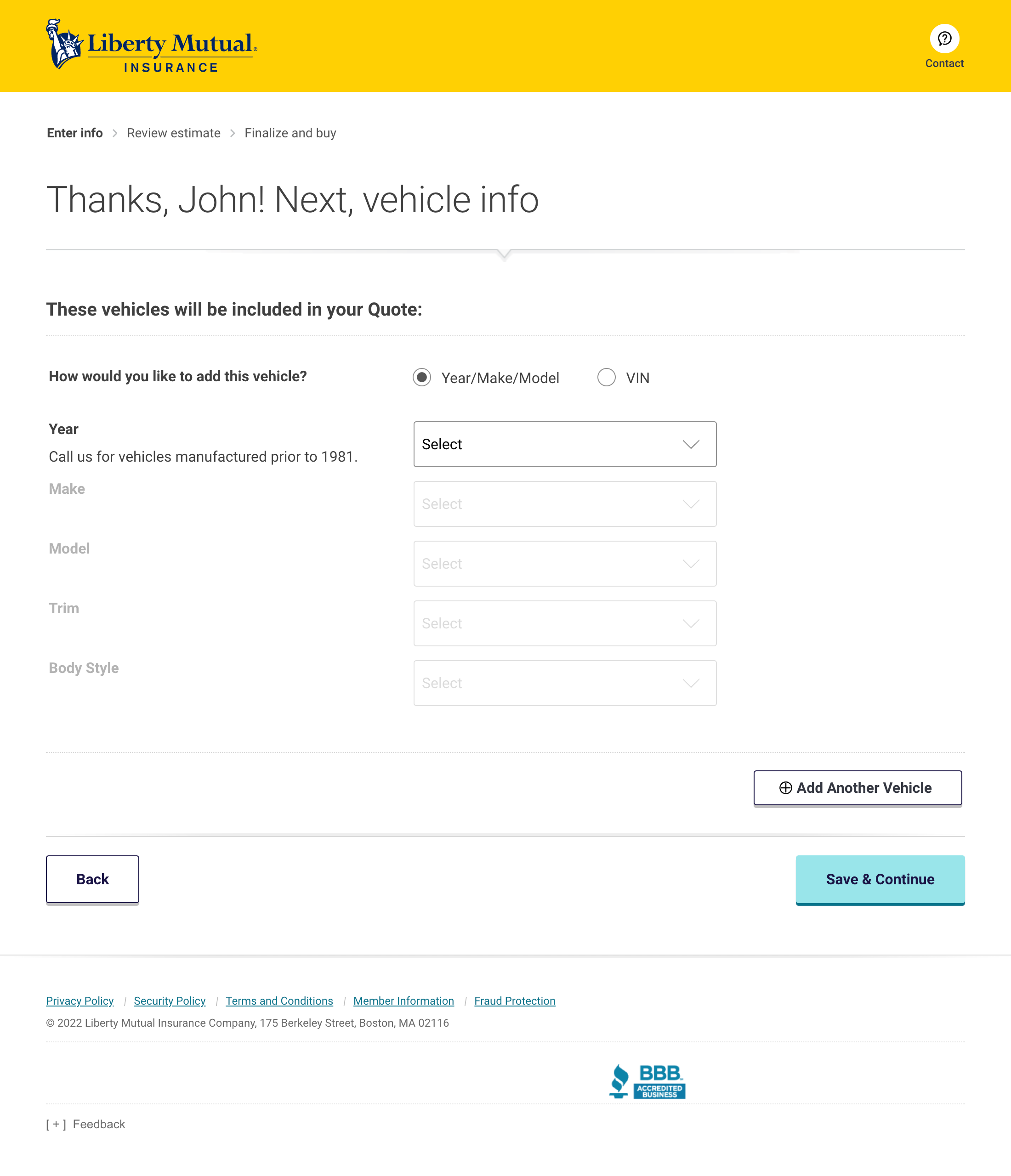 Desktop screenshot of Liberty Mutual