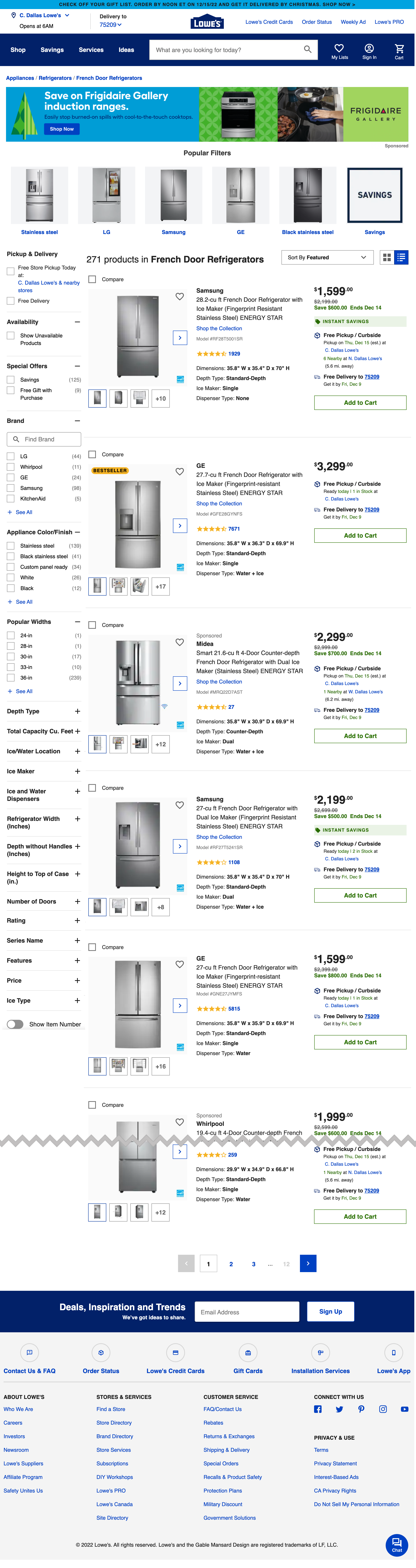 Desktop screenshot of Lowe’s