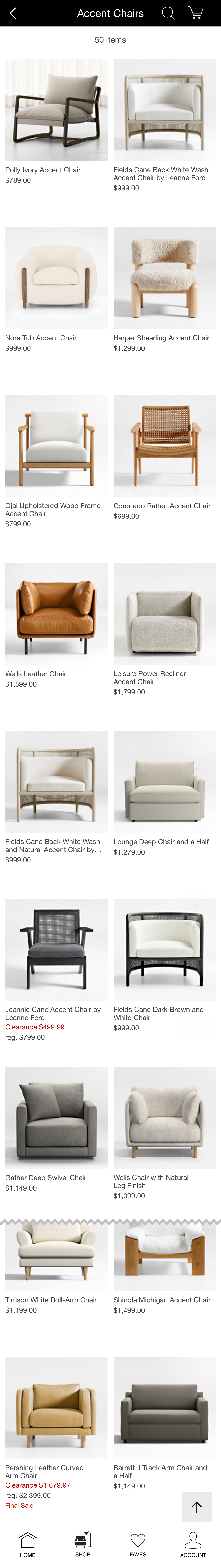Mobile screenshot of Crate & Barrel