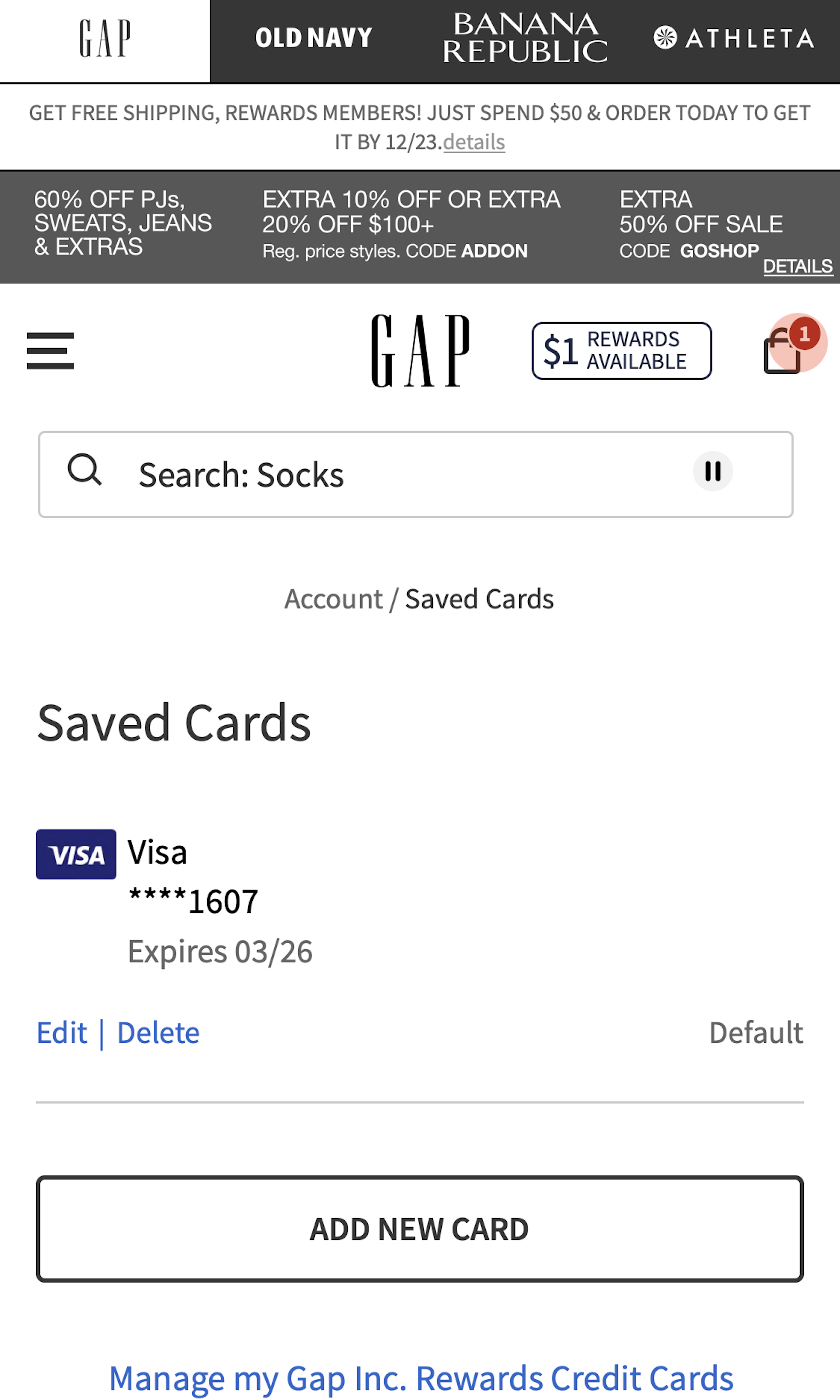 Mobile screenshot of GAP