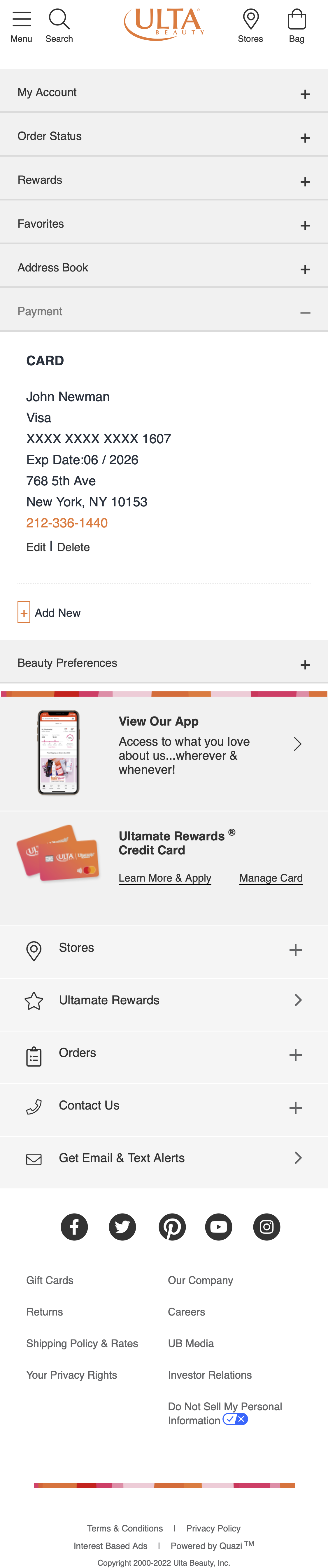 Mobile screenshot of Ulta Beauty
