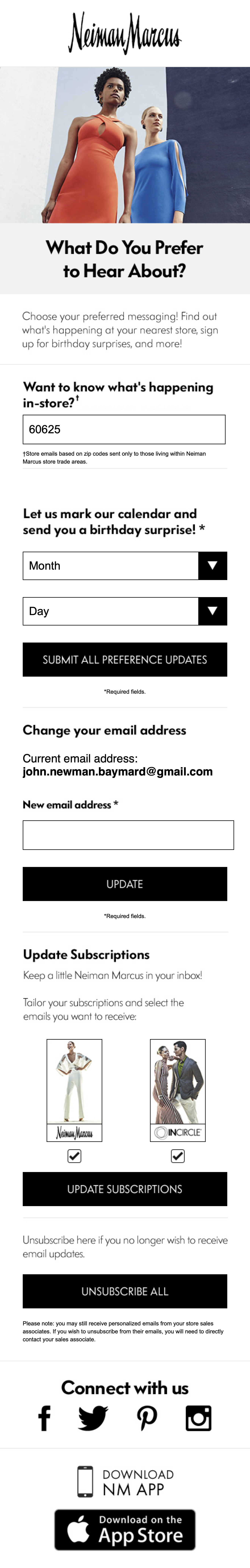 Neiman Marcus’ Mobile Newsletter Management 61 of 279 Newsletter