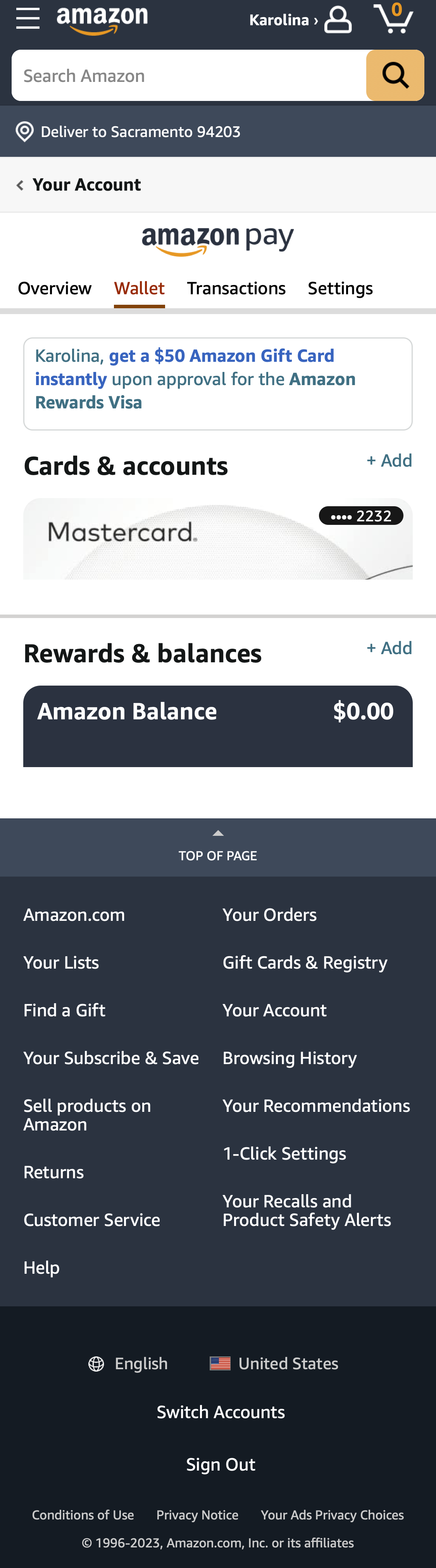Mobile screenshot of Amazon