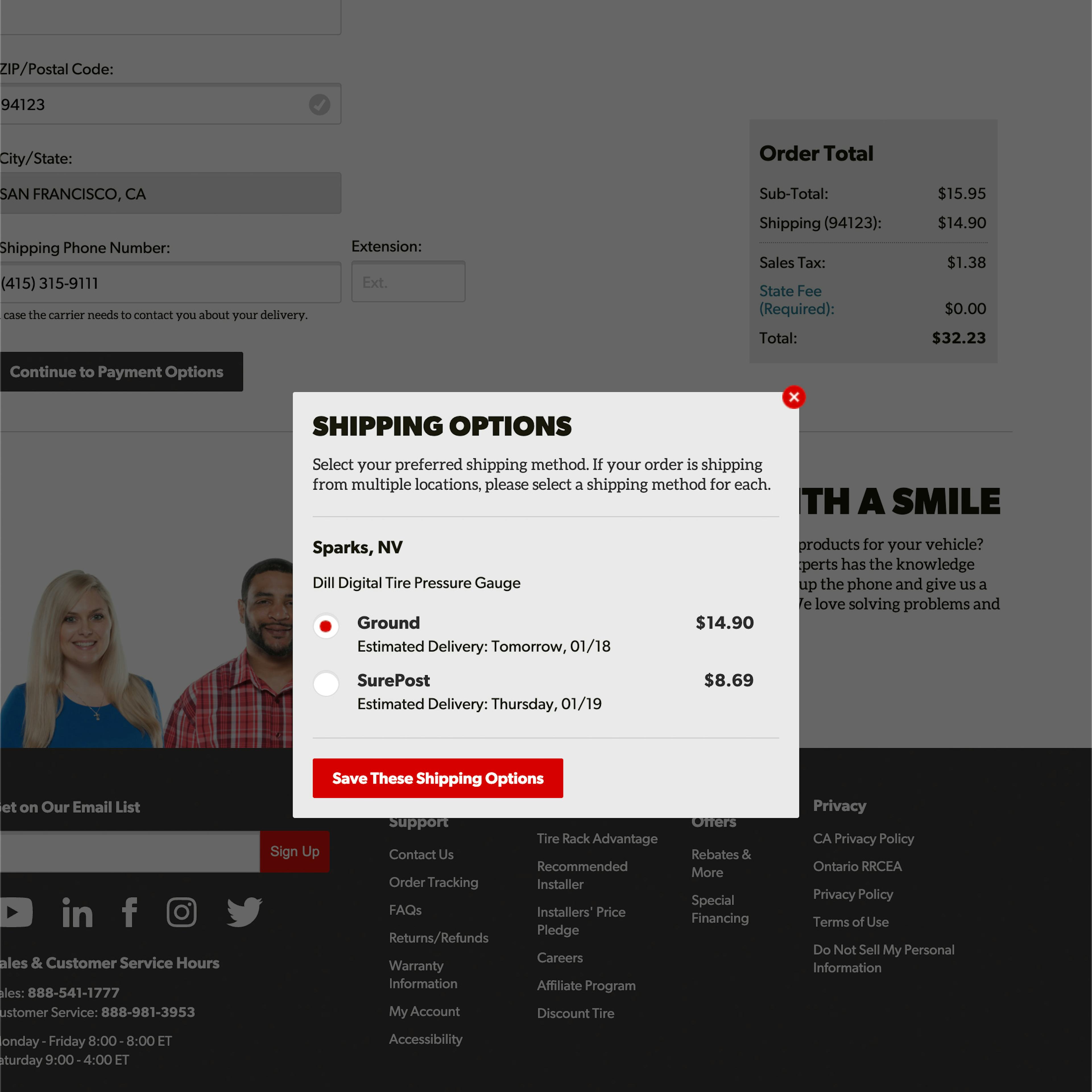 Desktop screenshot of TireRack.com