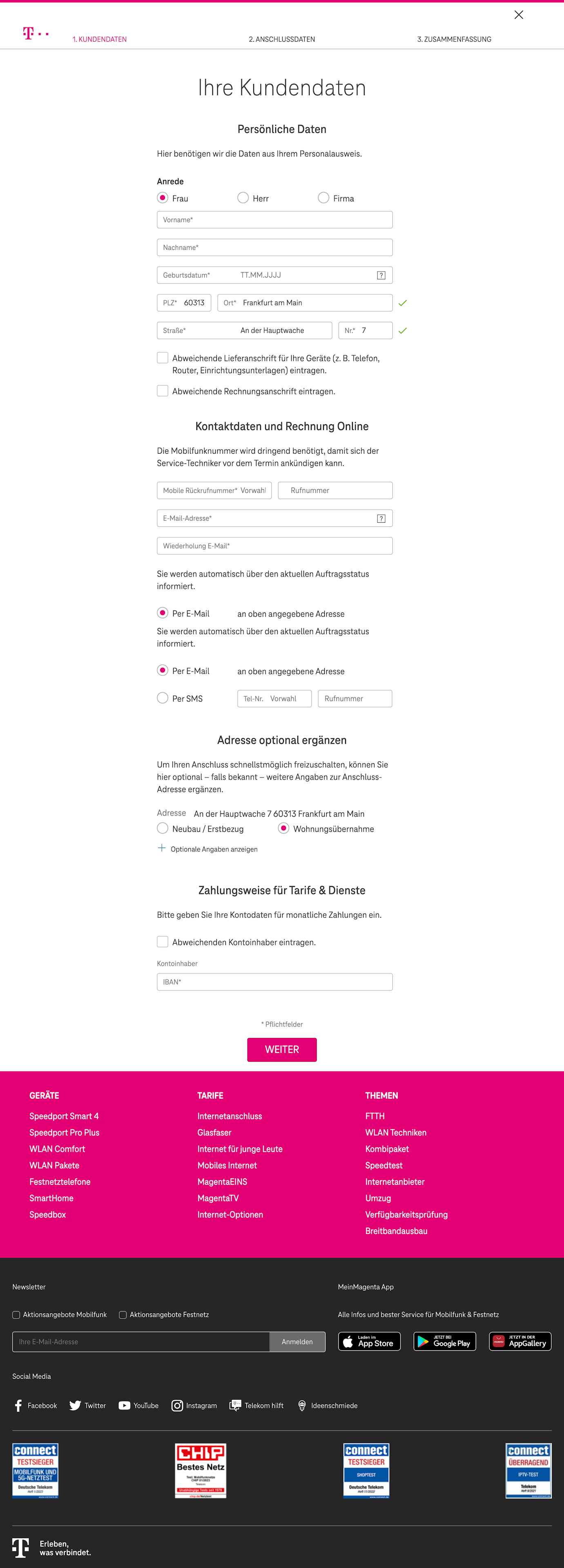 Desktop screenshot of Telekom