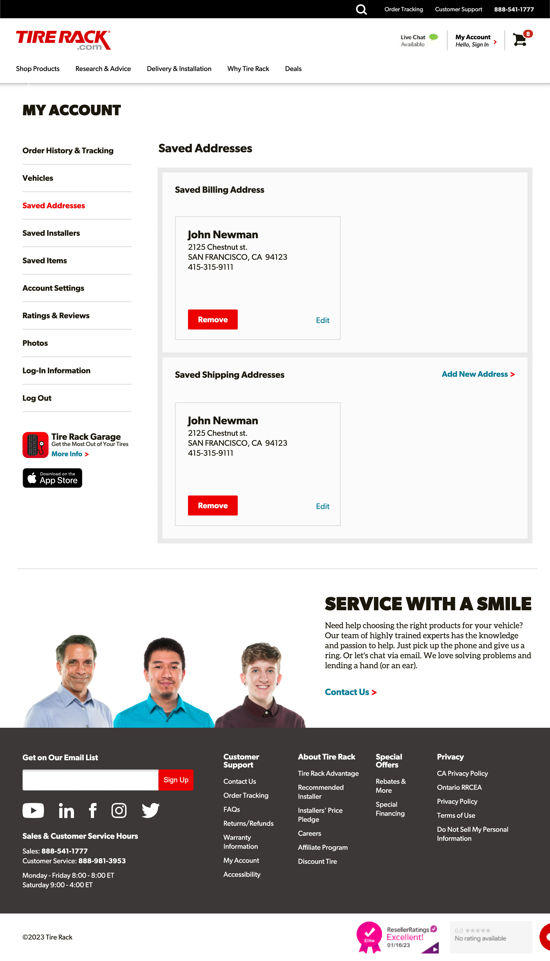 Address Book 253 of 428 Address Book Examples Baymard Institute