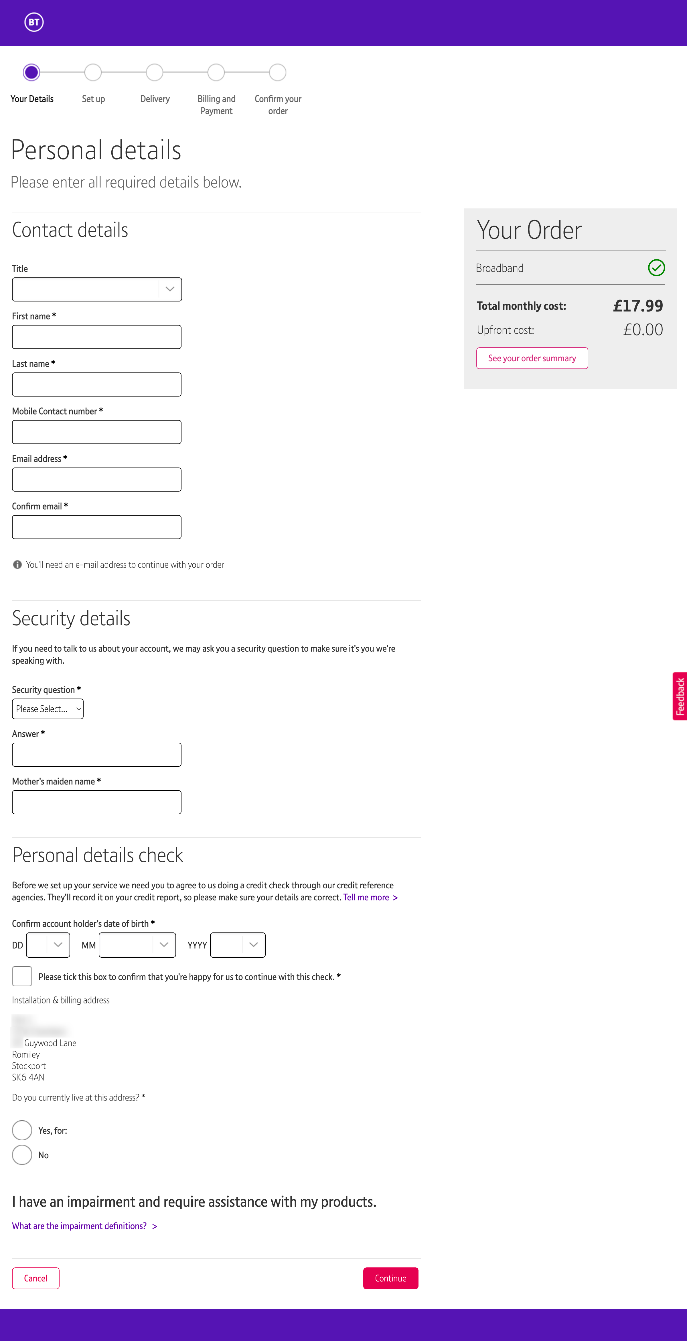 Desktop screenshot of BT