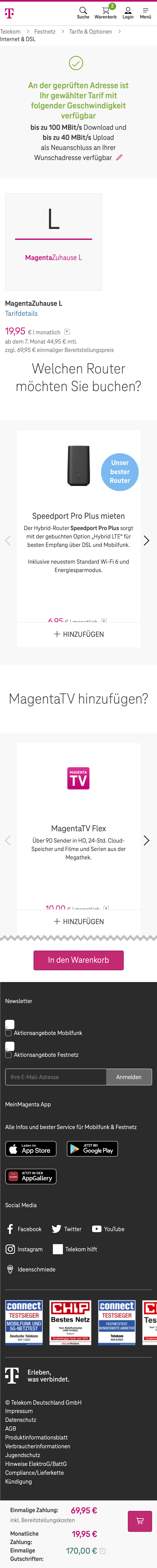 Mobile screenshot of Telekom