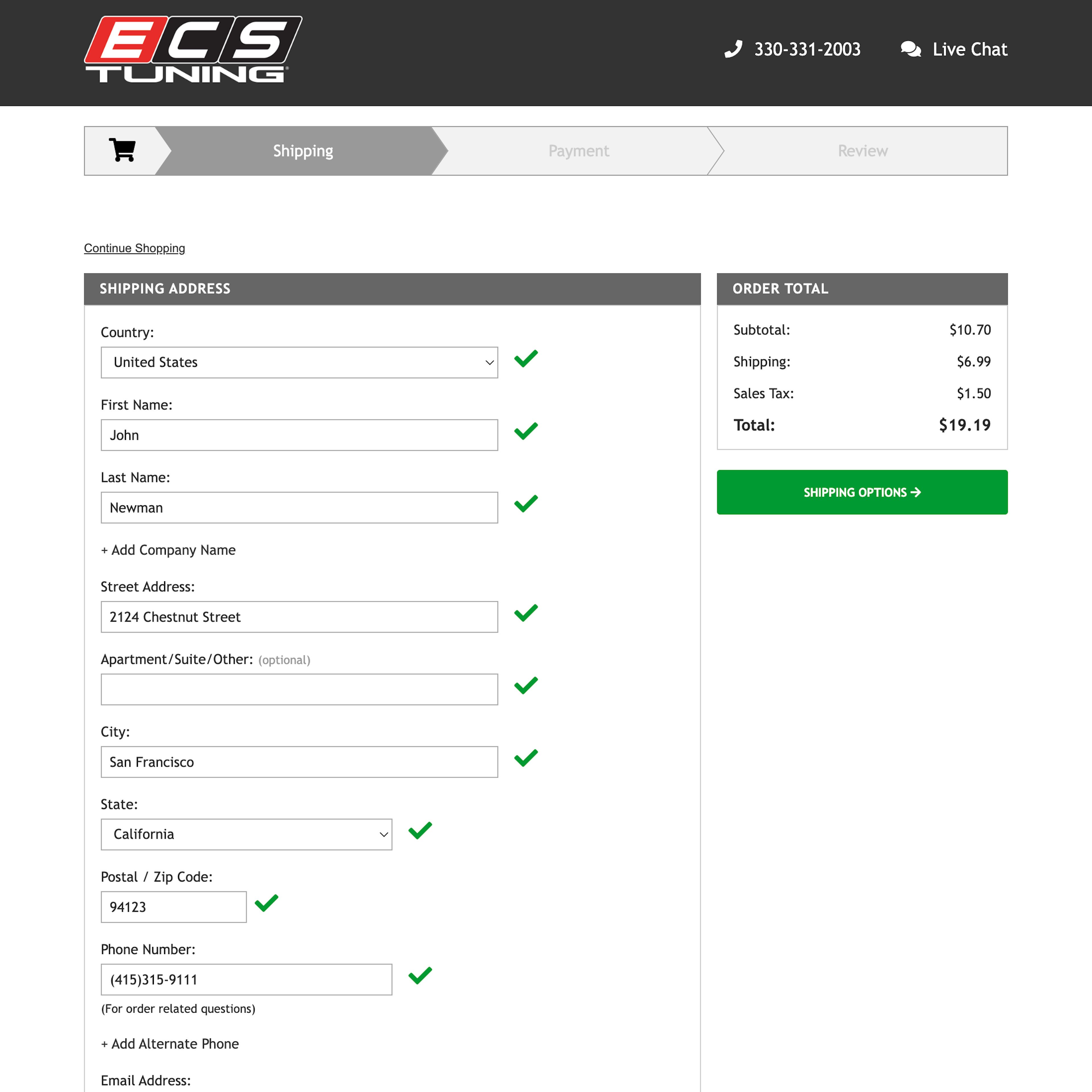 Desktop screenshot of ECS Tuning