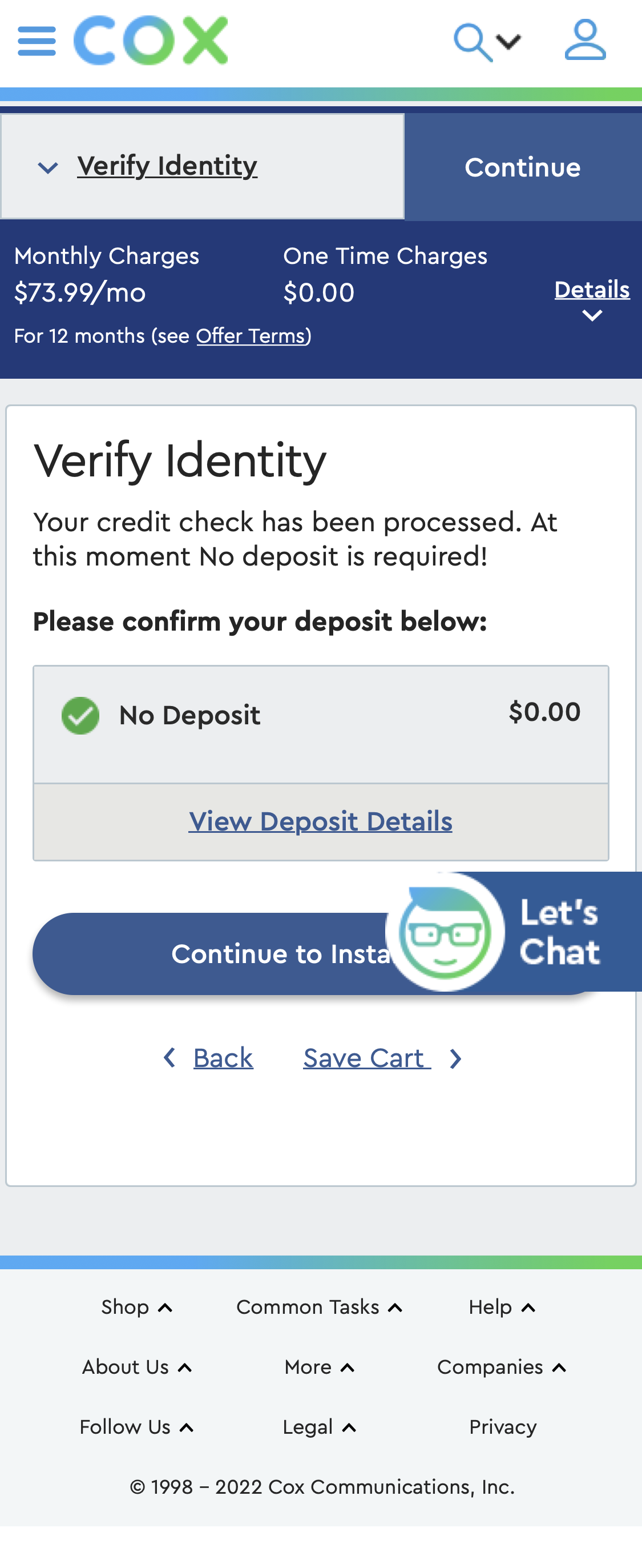 Mobile screenshot of COX