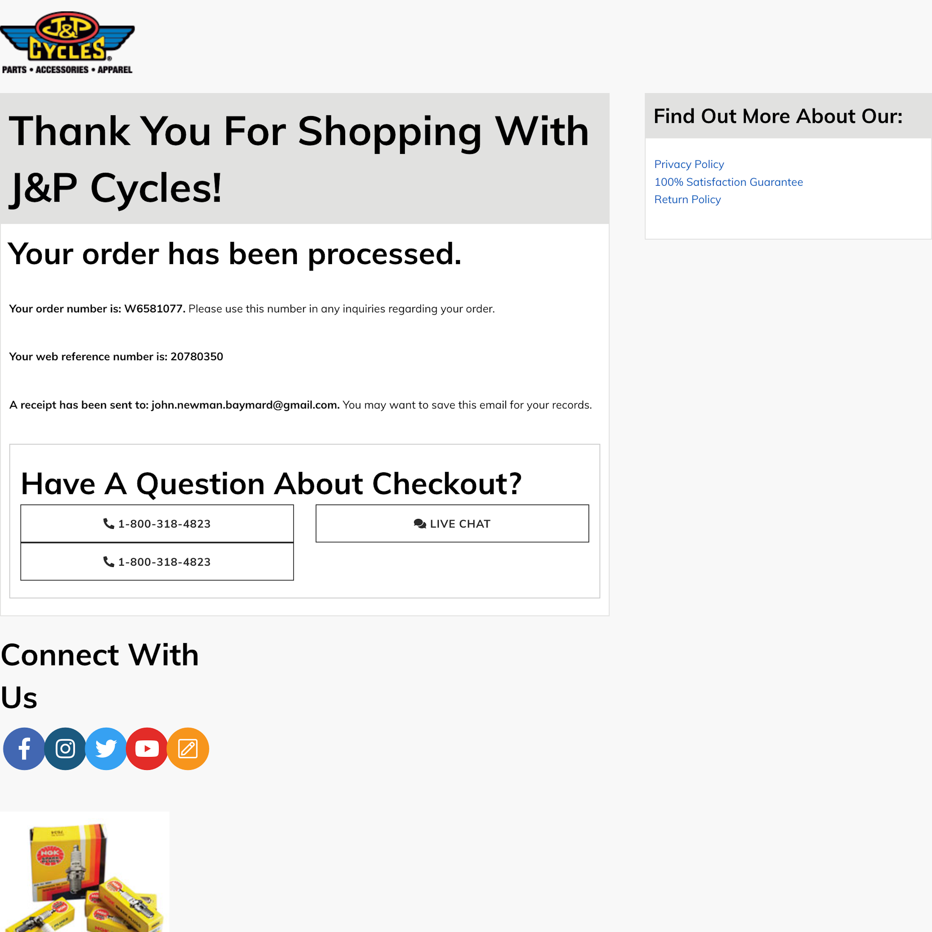 Desktop screenshot of J&P Cycles