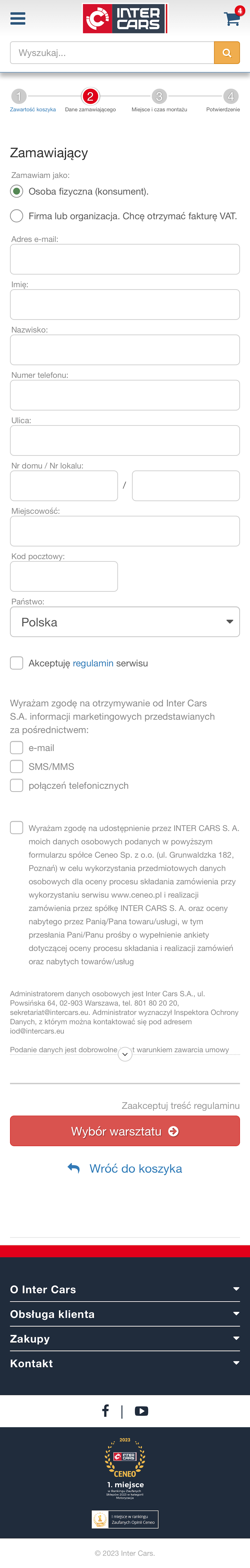 Mobile screenshot of Inter Cars