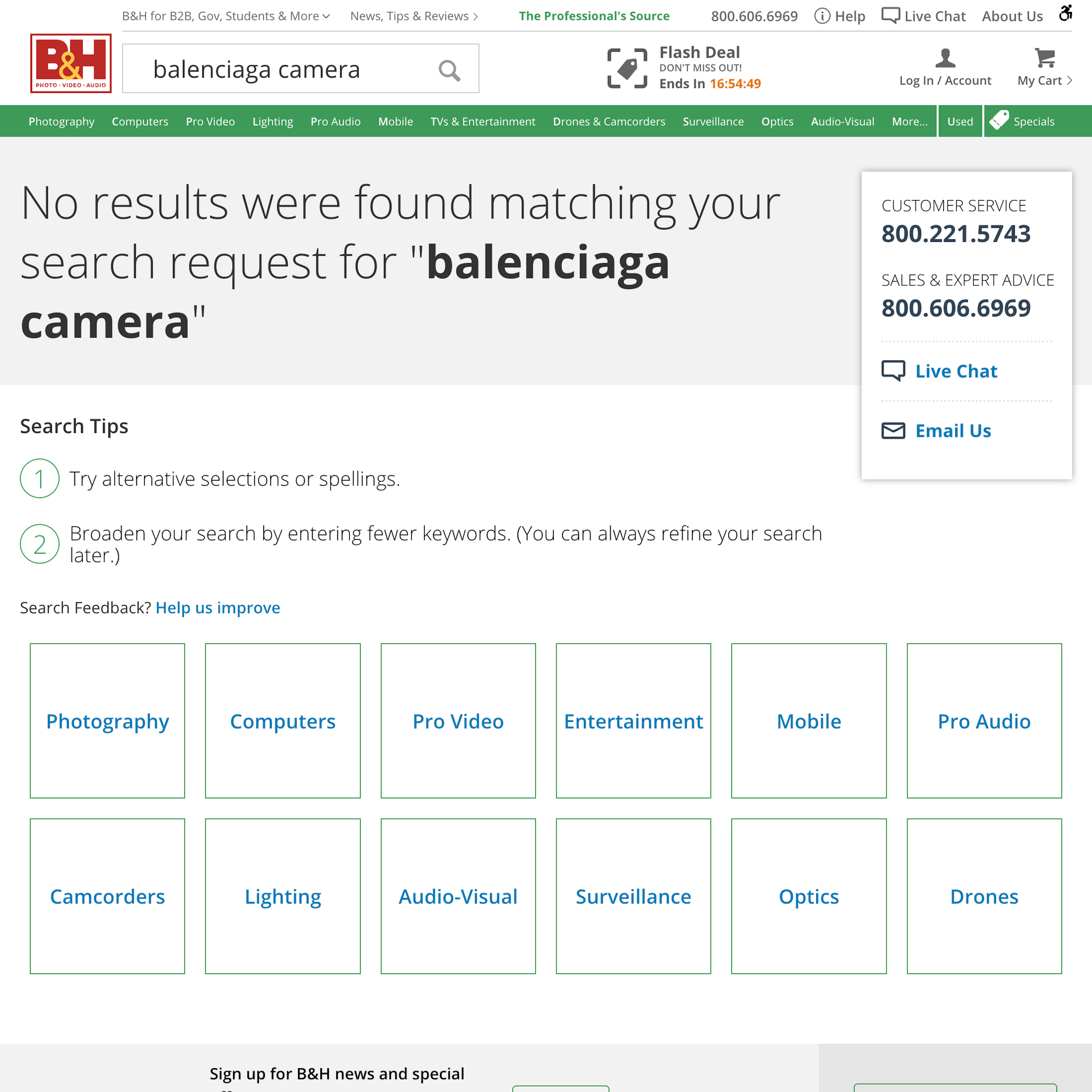 Desktop screenshot of B&H Photo