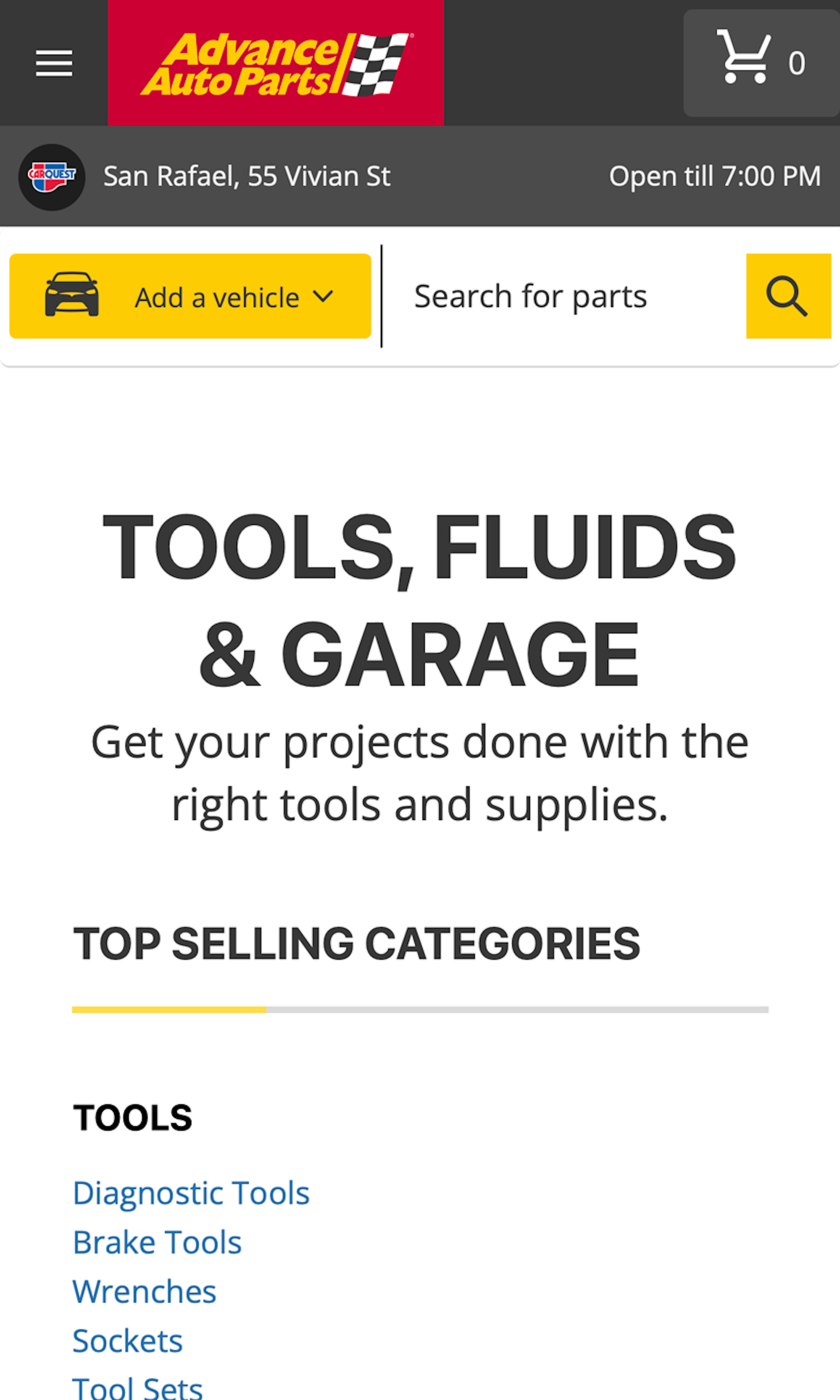 Mobile screenshot of Advance Auto Parts