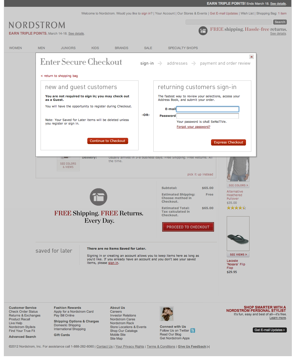 Nordstrom’s Account Selection 687 of 811 Account Selection Examples