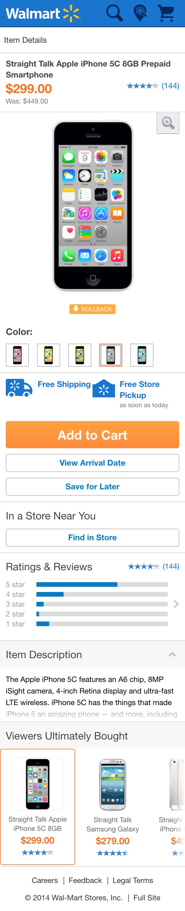 Mobile screenshot of Walmart