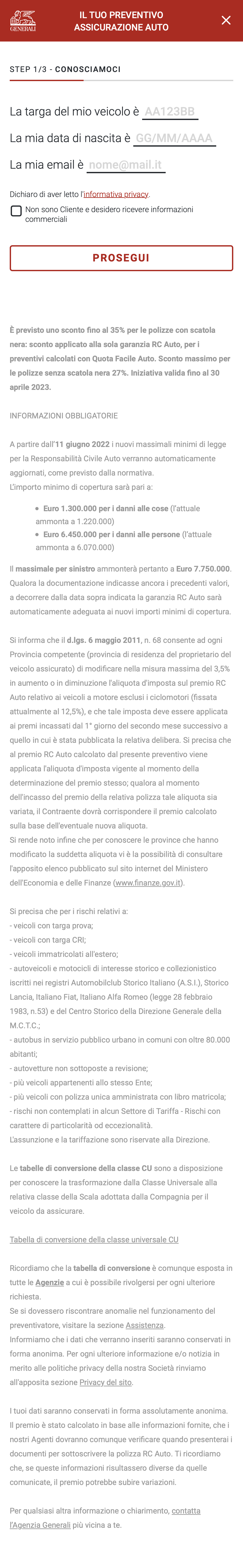 Mobile screenshot of Generali
