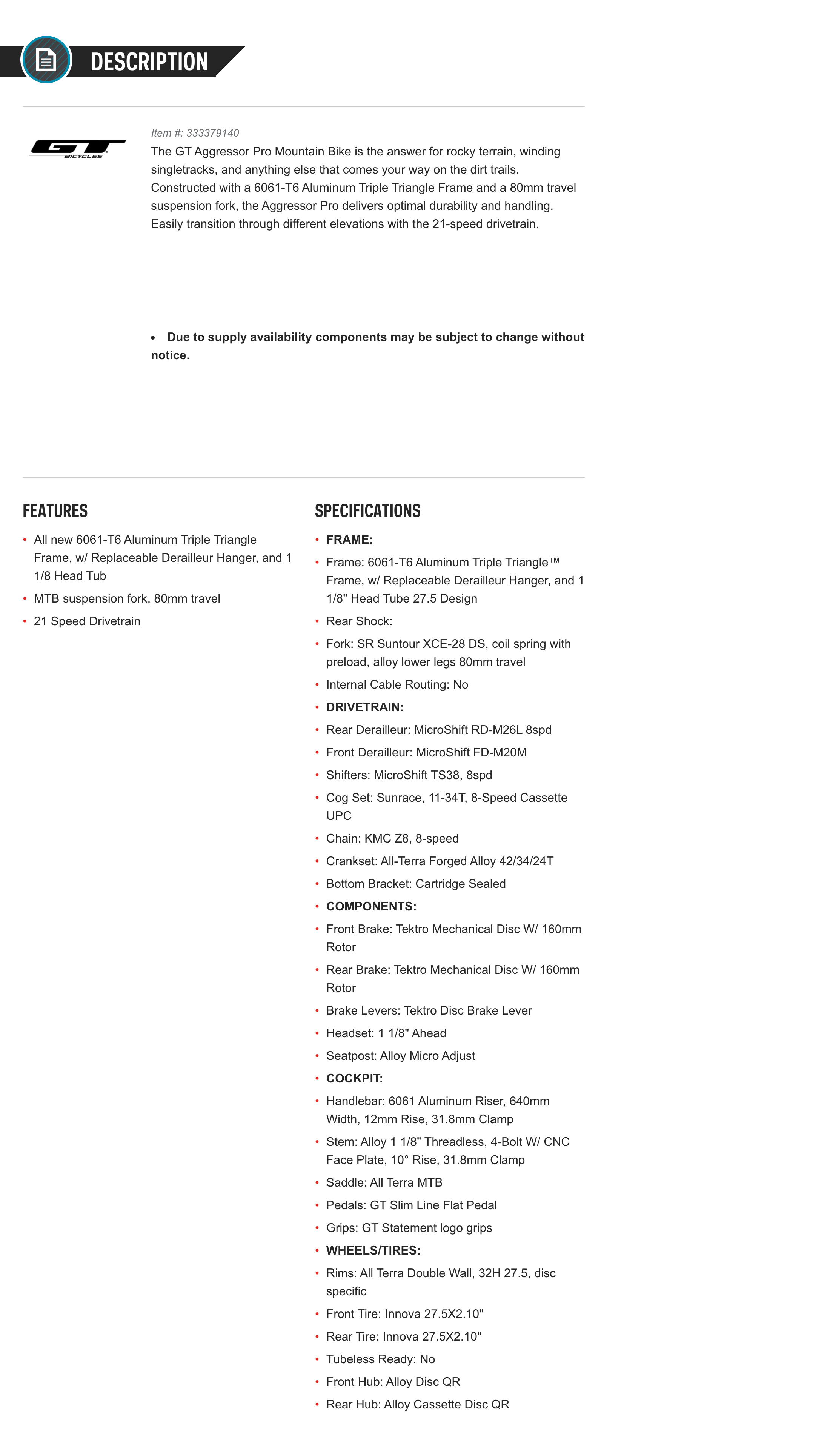 SportChek’s Spec Sheet 82 of 291 Spec Sheet Examples Baymard Institute