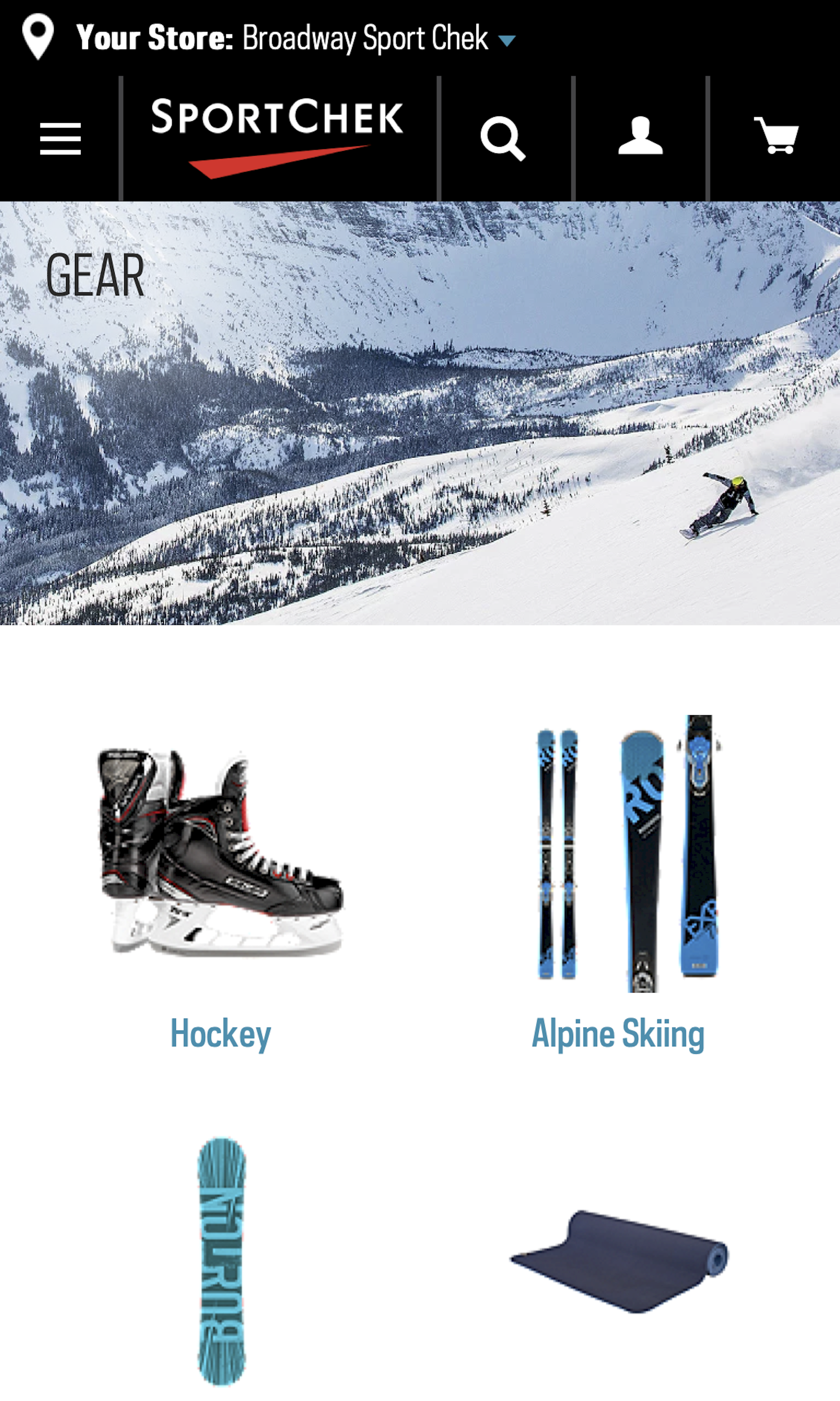 Mobile screenshot of SportChek