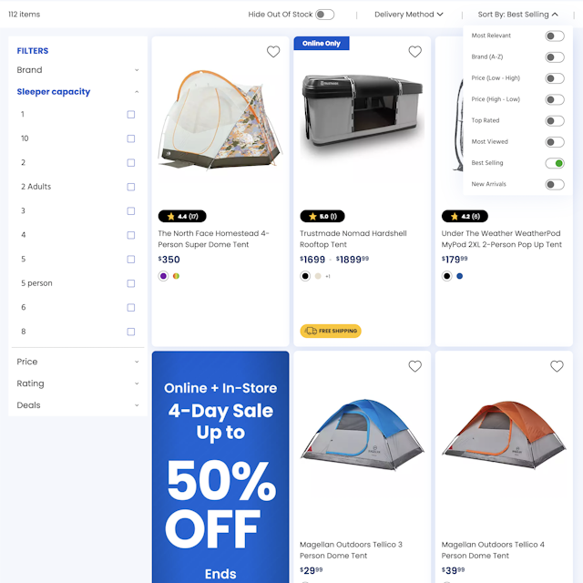 390 ‘Sorting Tool’ Design Examples – Baymard Institute