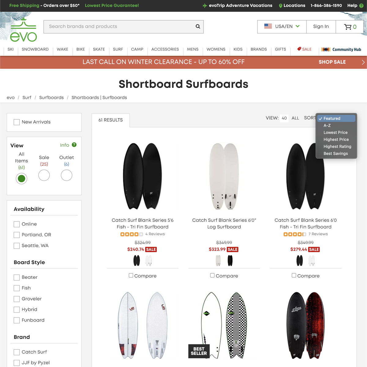 390 ‘Sorting Tool’ Design Examples – Baymard Institute