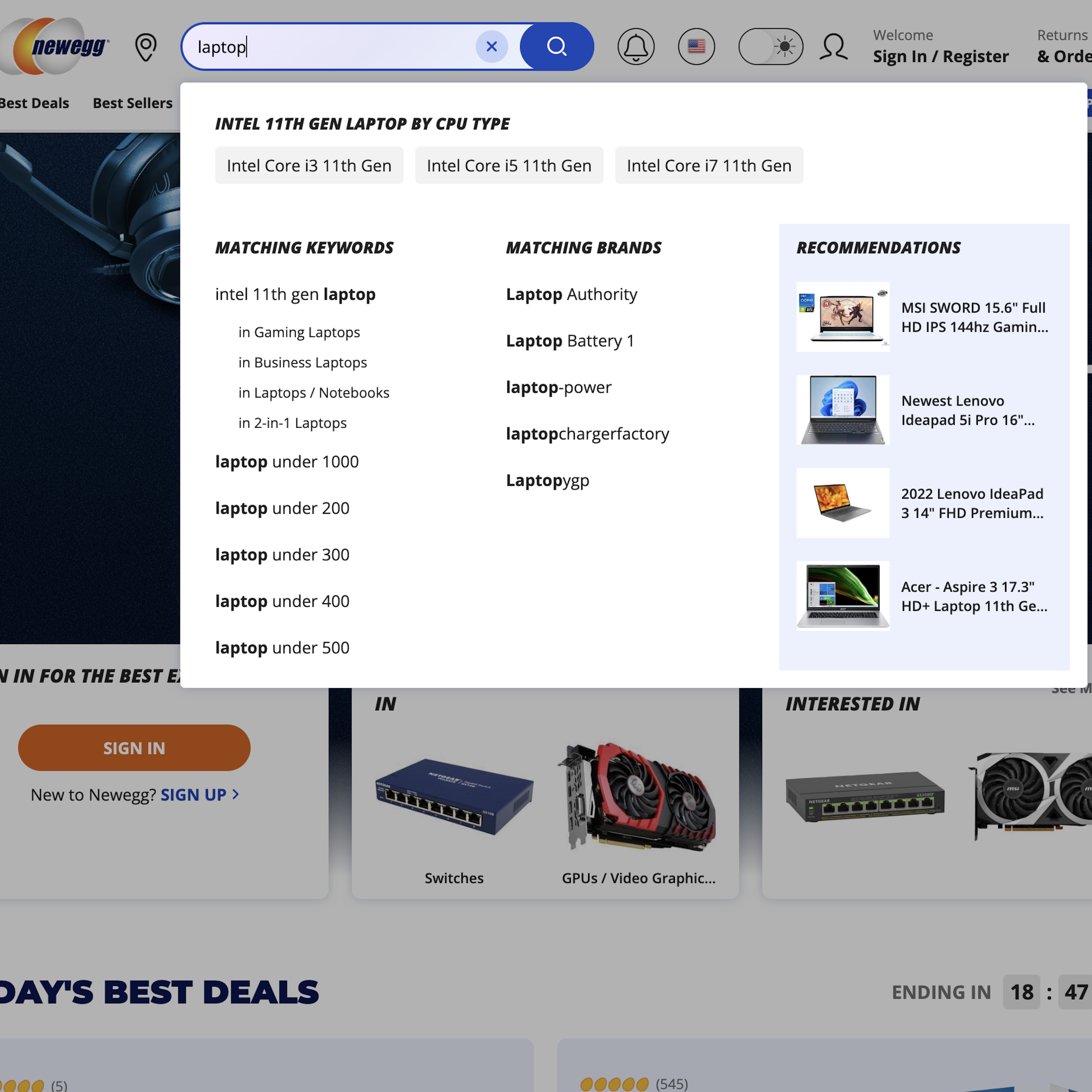 Desktop screenshot of Newegg