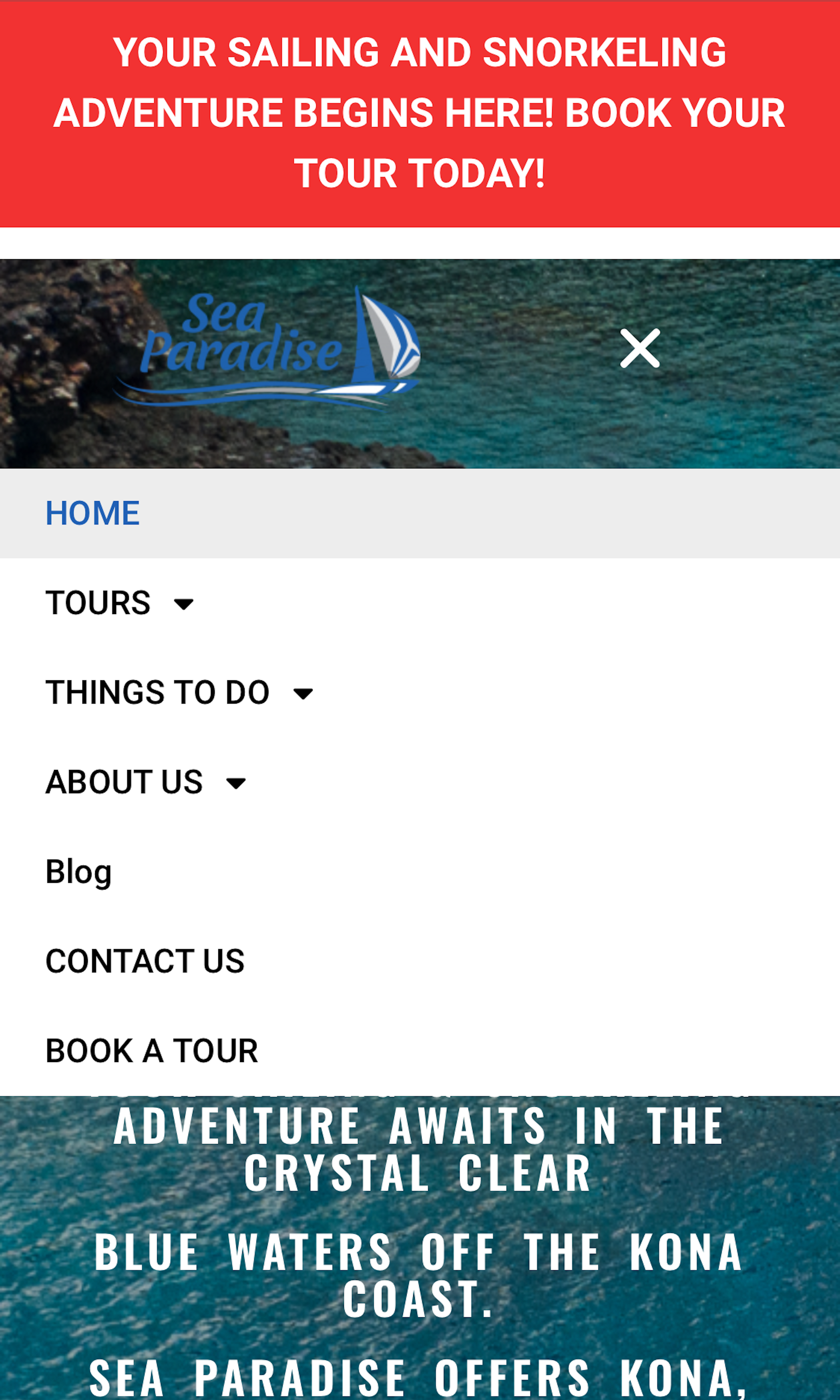 Mobile screenshot of Sea Paradise