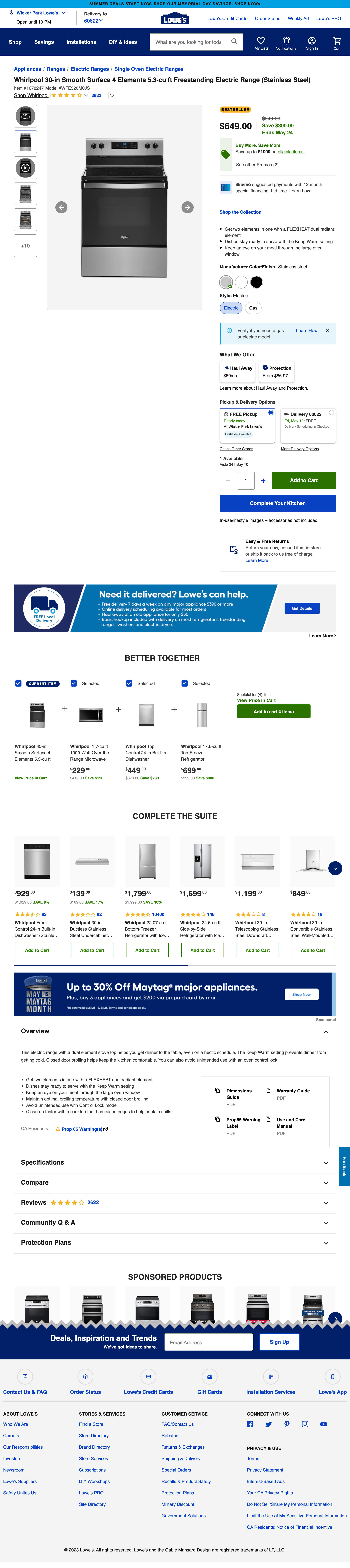 Desktop screenshot of Lowe’s