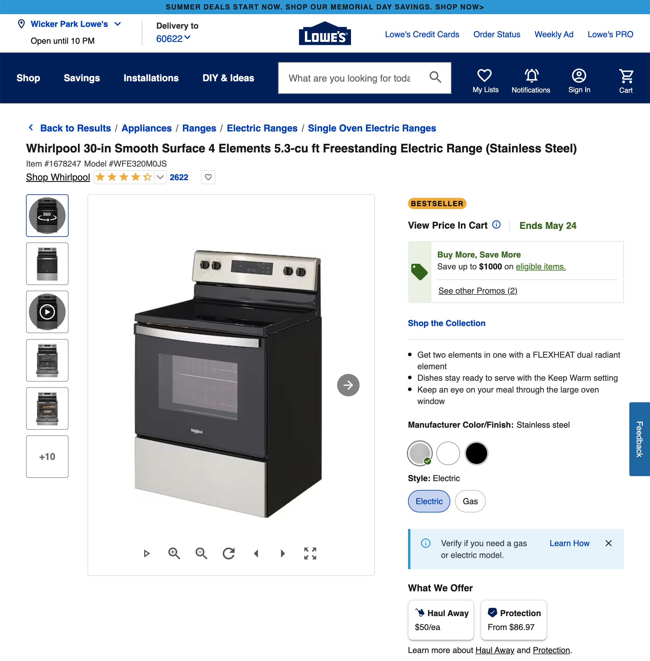 Desktop screenshot of Lowe’s