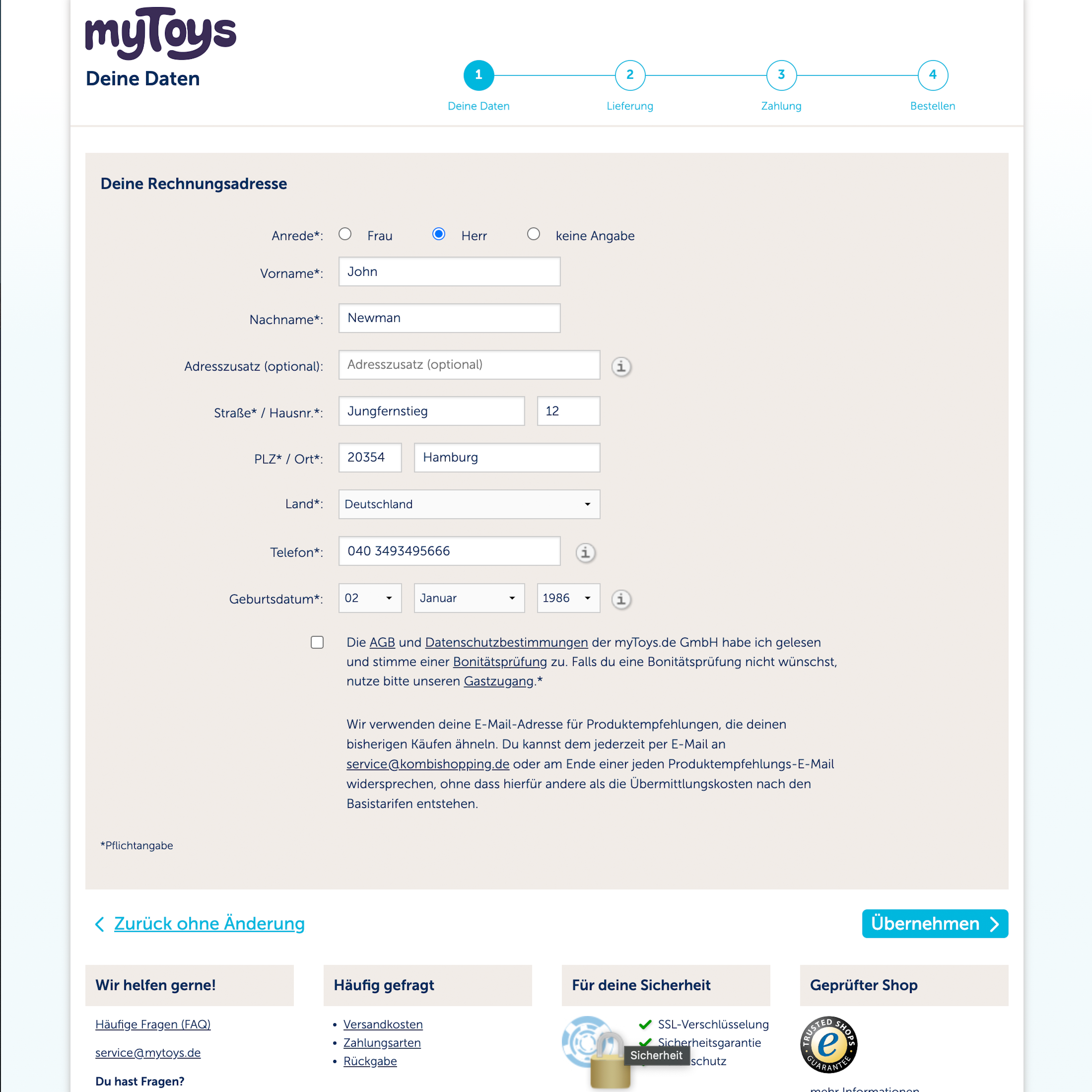 Desktop screenshot of MyToys.de