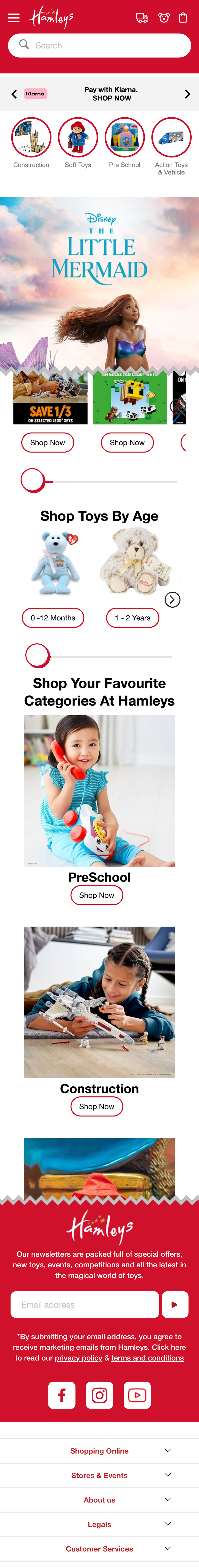 Mobile screenshot of Hamleys