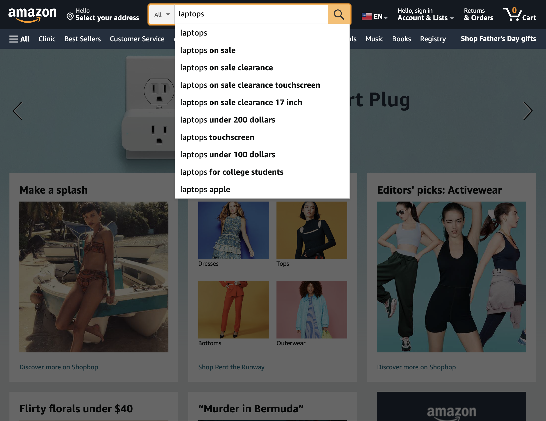 Desktop screenshot of Amazon
