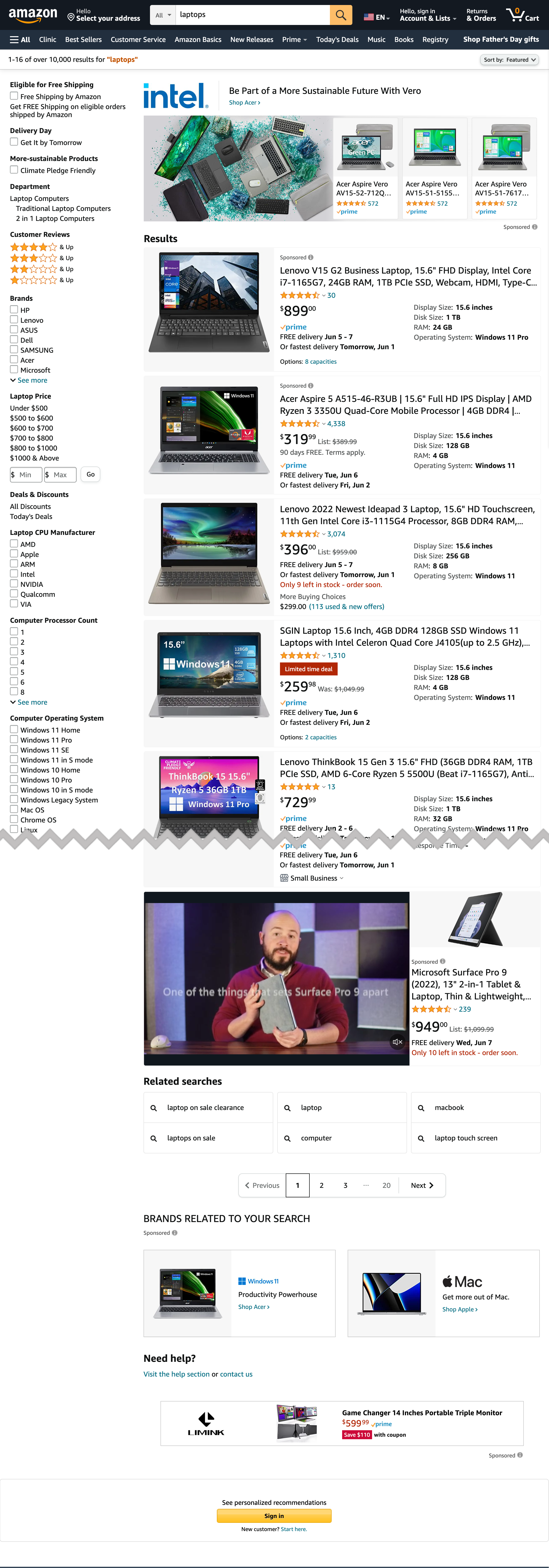 Desktop screenshot of Amazon