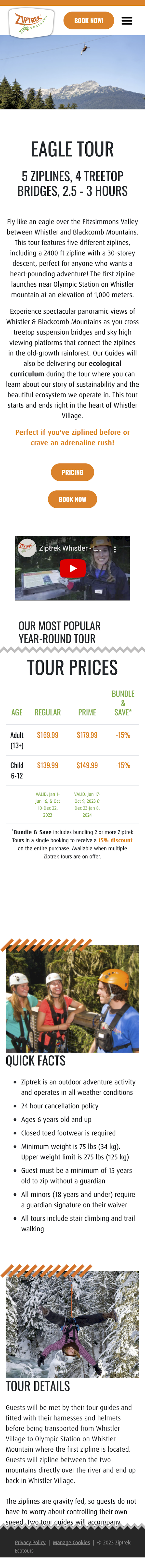 Mobile screenshot of Ziptrek Ecotours