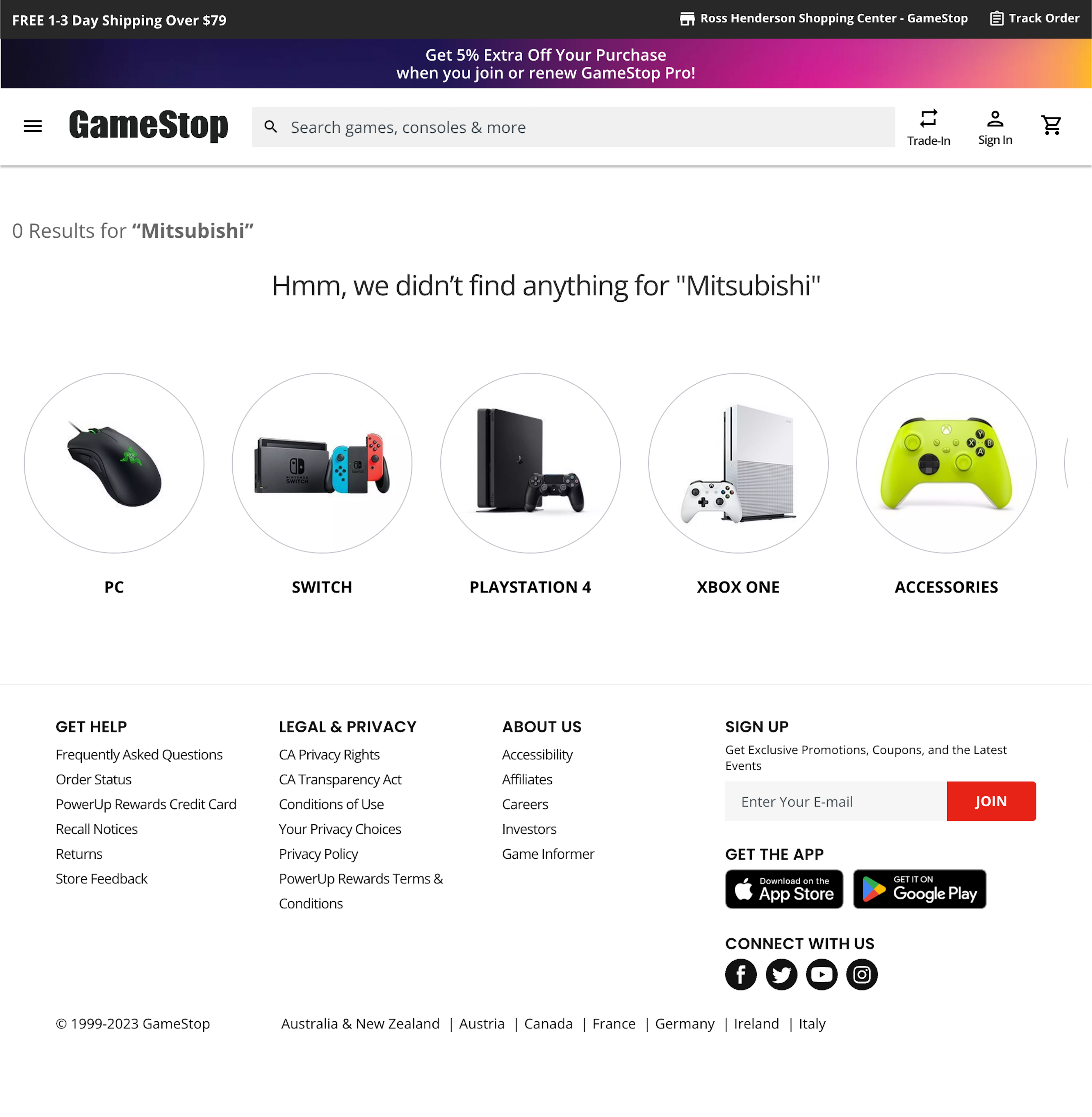 Desktop screenshot of Gamestop