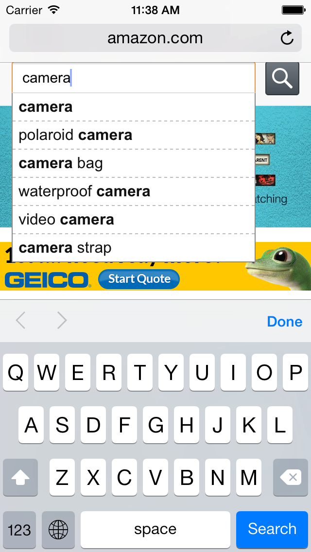 Mobile screenshot of Amazon