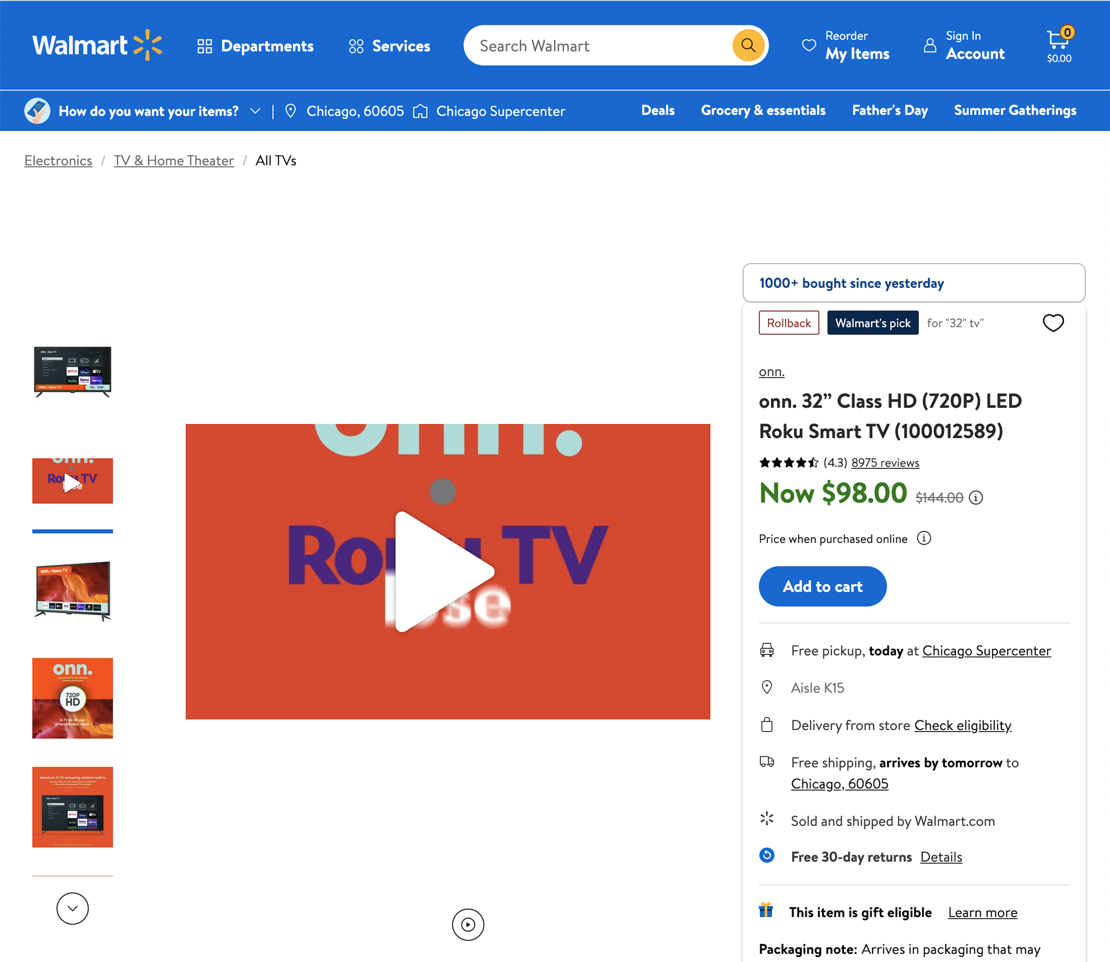 Desktop screenshot of Walmart