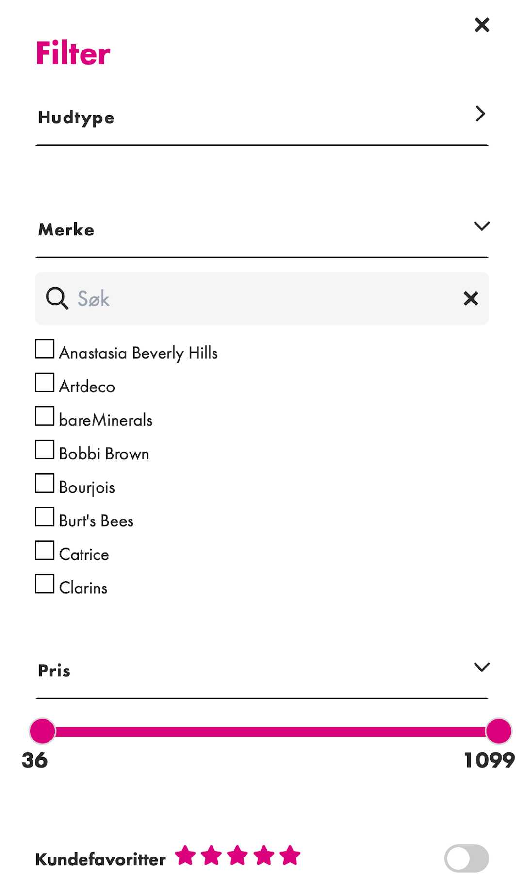 241 Mobile ‘Filtering Options’ Examples – Baymard Institute