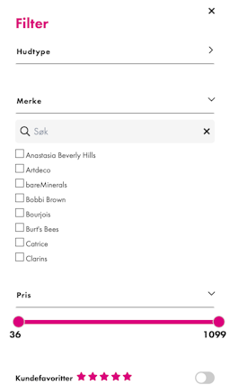 251 Mobile ‘Filtering Options’ Examples – Baymard Institute
