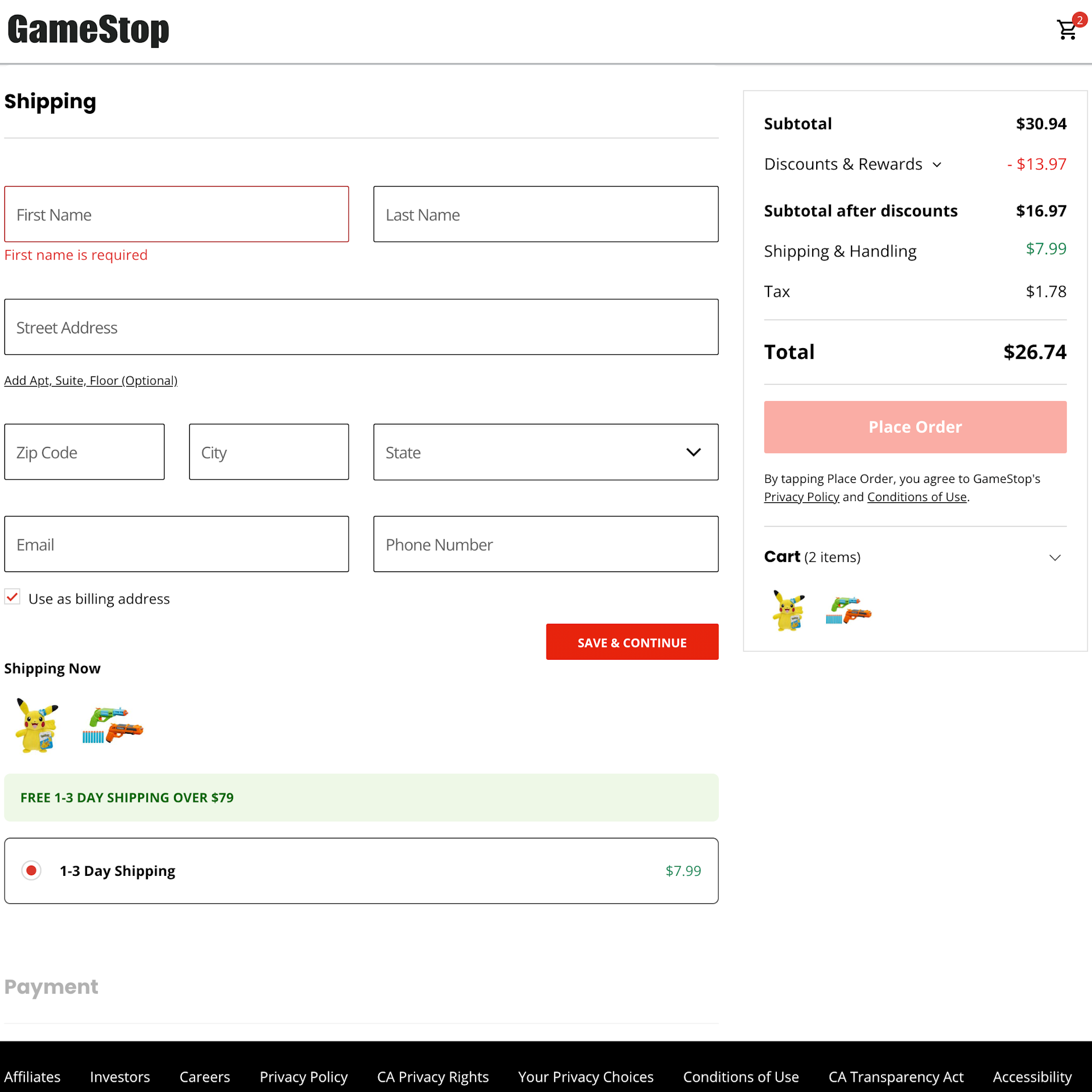 656 ‘Delivery & Shipping Methods’ Design Examples – Baymard Institute
