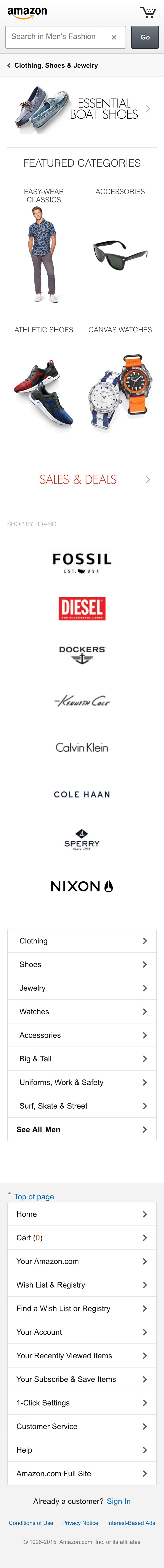 Mobile screenshot of Amazon